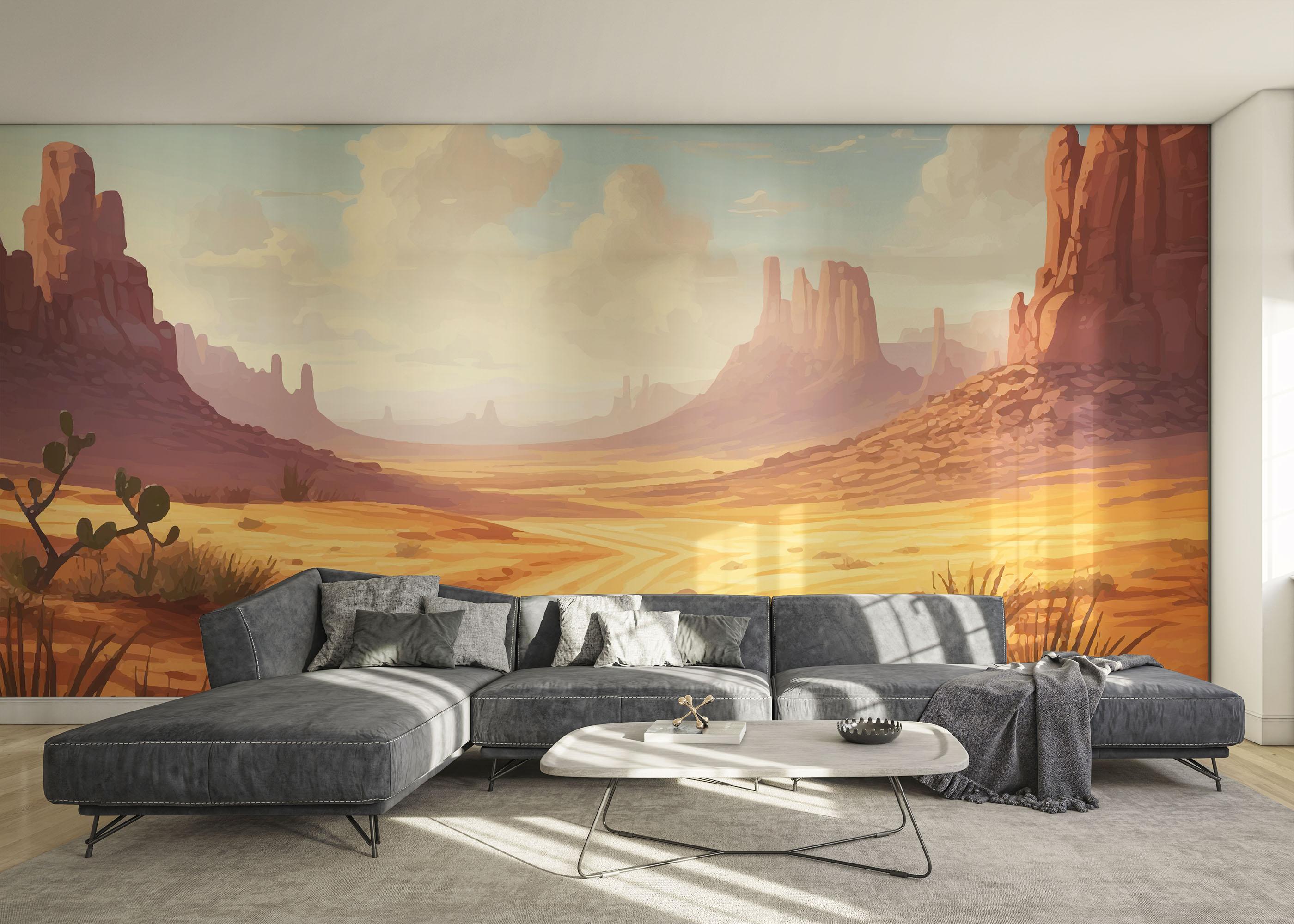 Fototapet Desert Path Art mockup 0