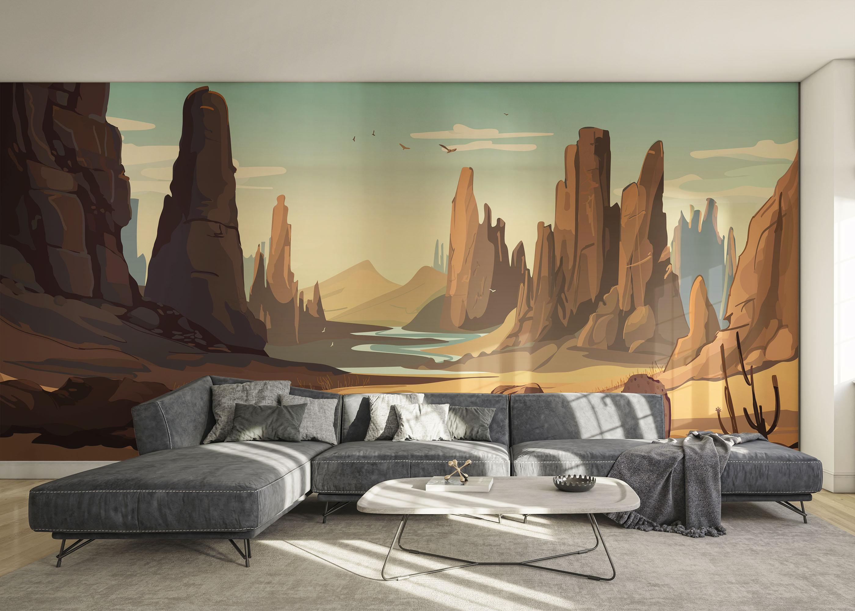 Fototapet Desert Stone mockup 0