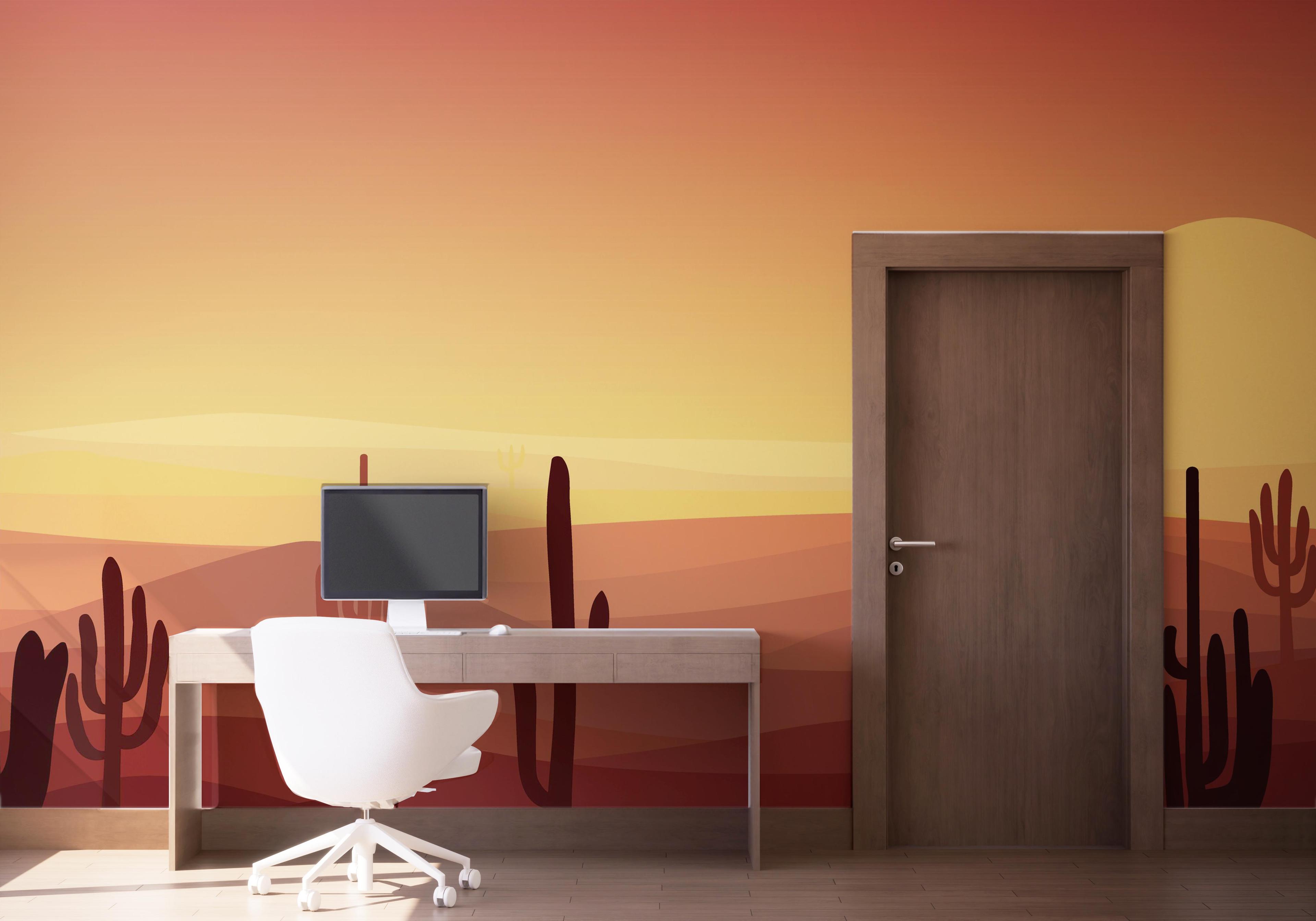 Fototapet Cactus Desert Art mockup 1