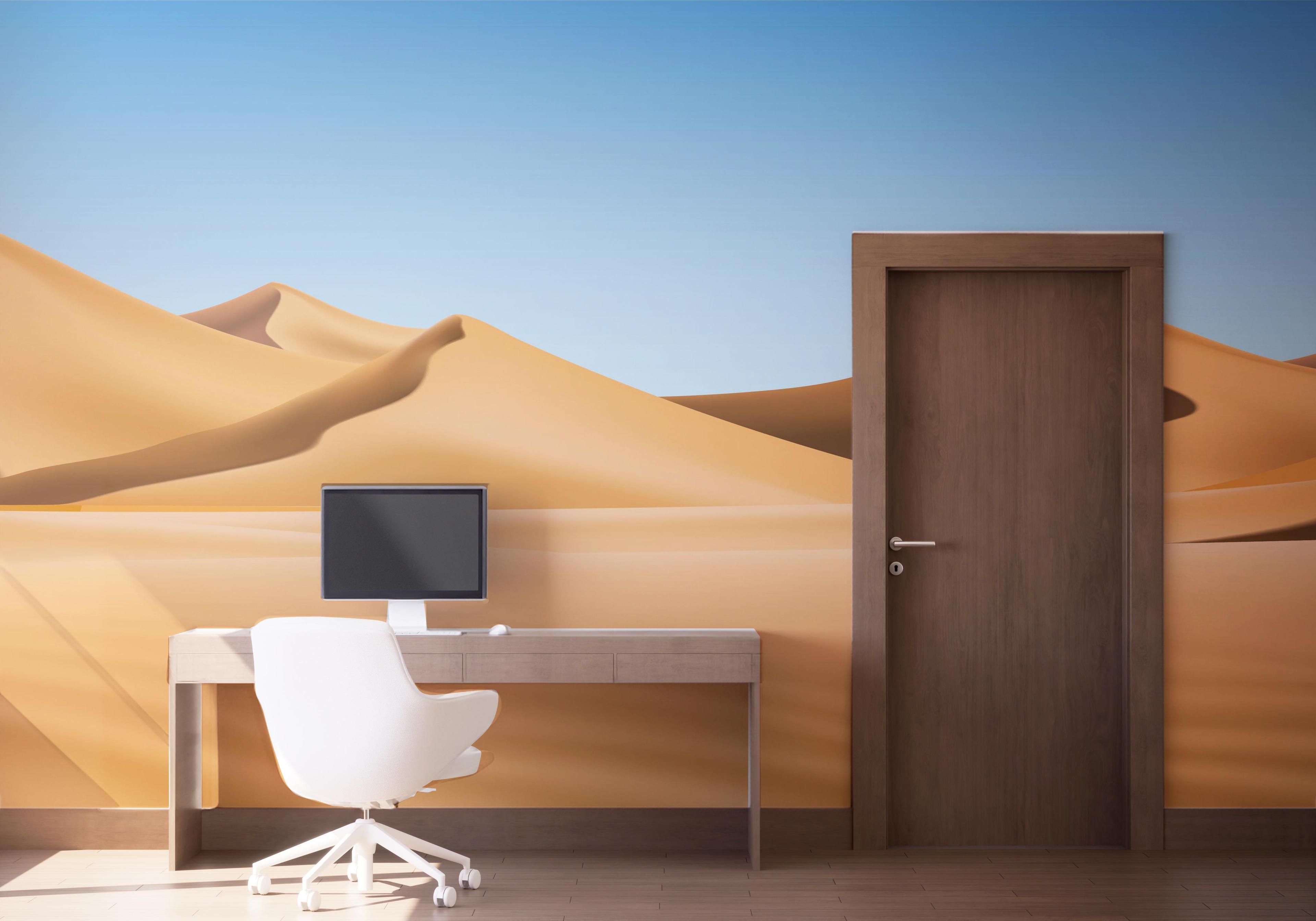 Fototapet Cream Brown Desert mockup 1