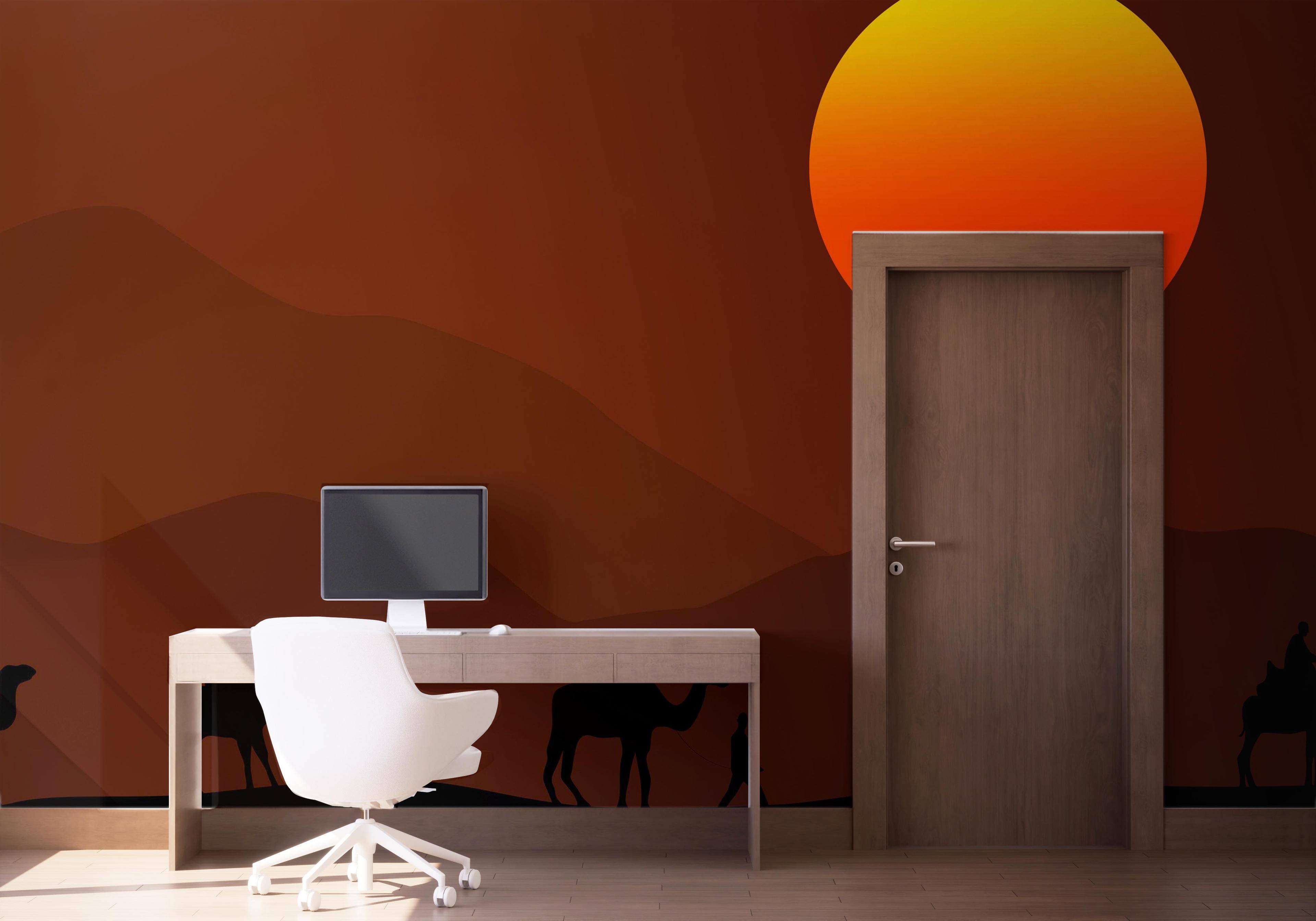 Fototapet Desert Art Sunset mockup 1
