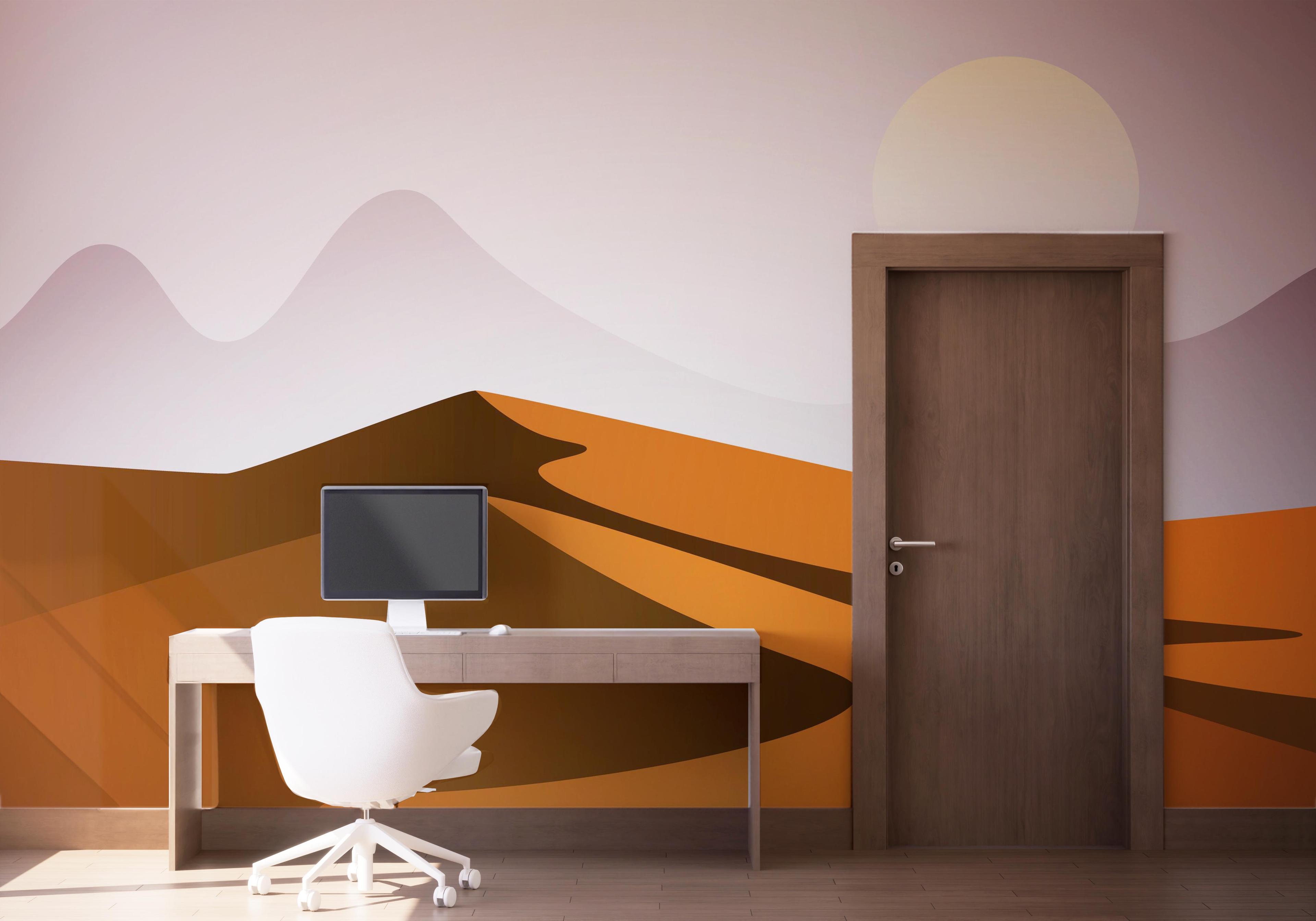 Fototapet Orange Dune Desert mockup 1
