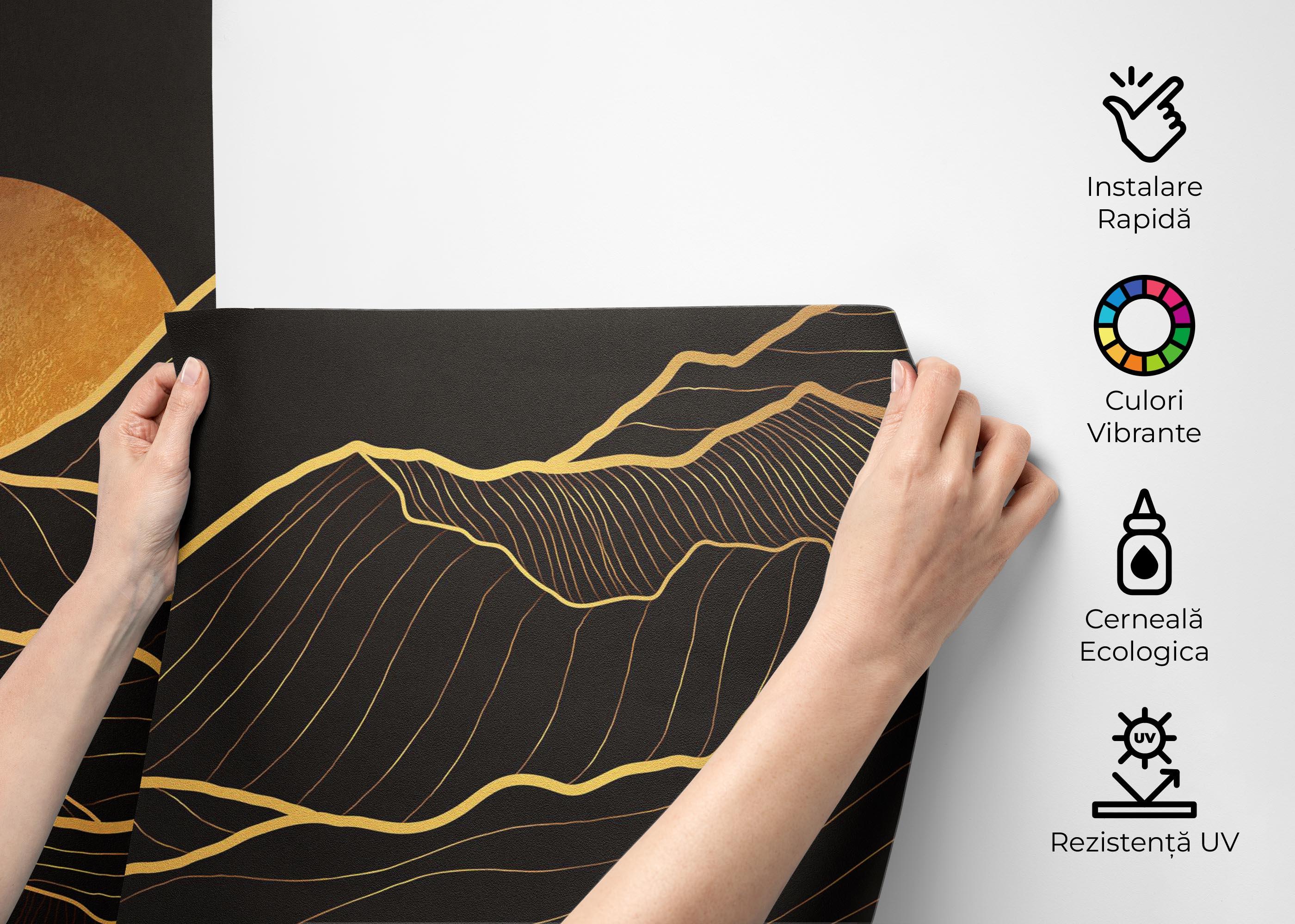 Fototapet Black Gold Desert mockup 2