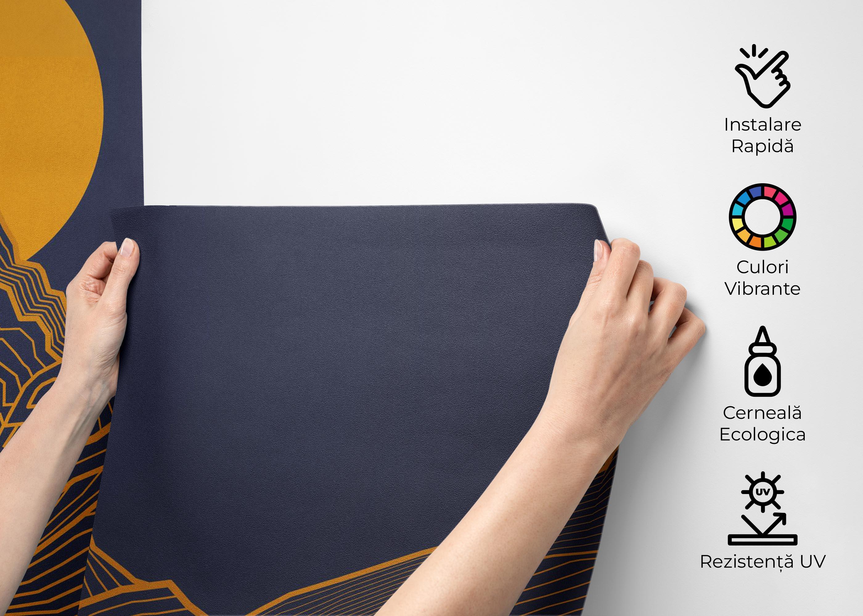 Fototapet Blue Gold Desert mockup 2