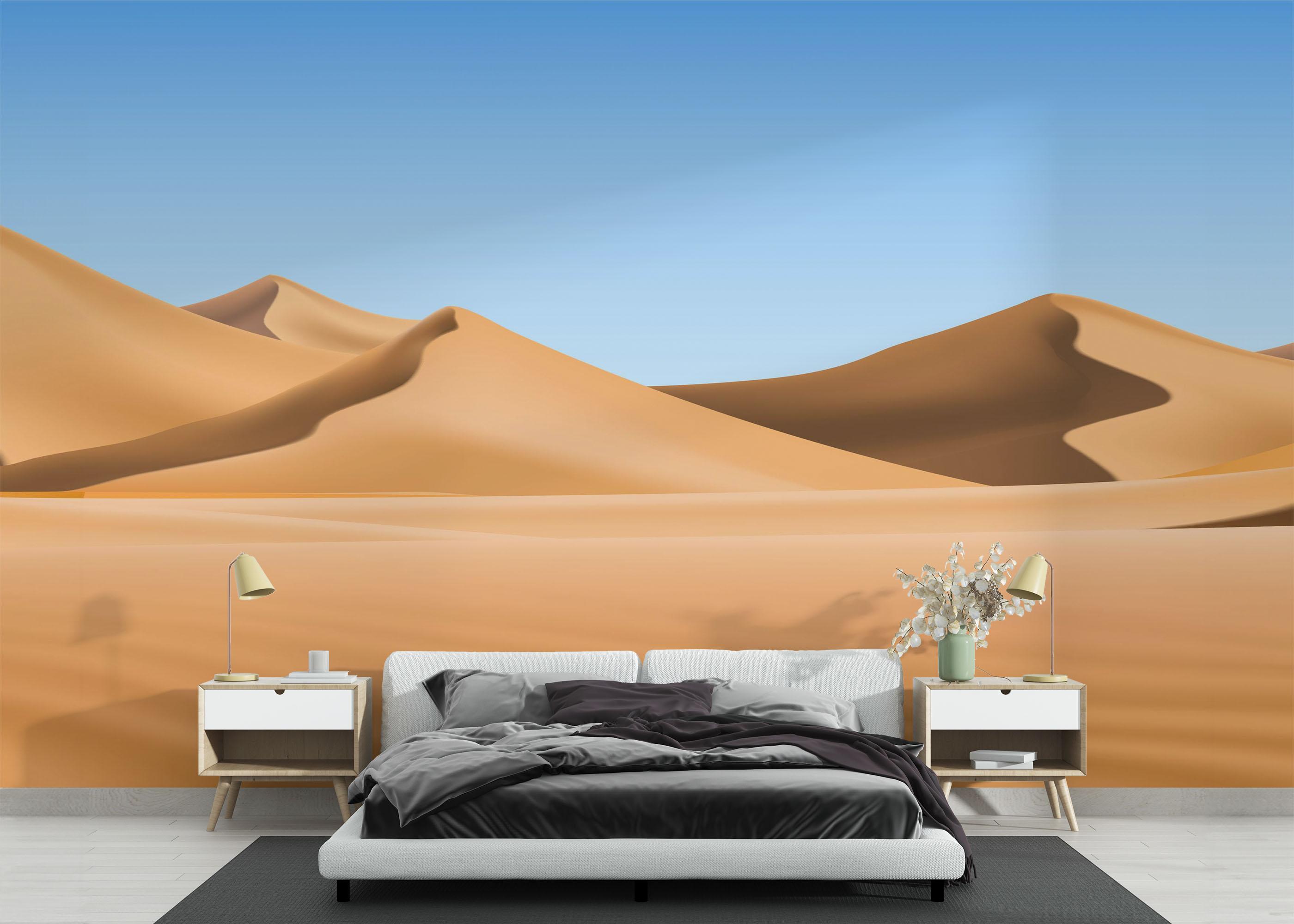 Fototapet Cream Brown Desert mockup 3