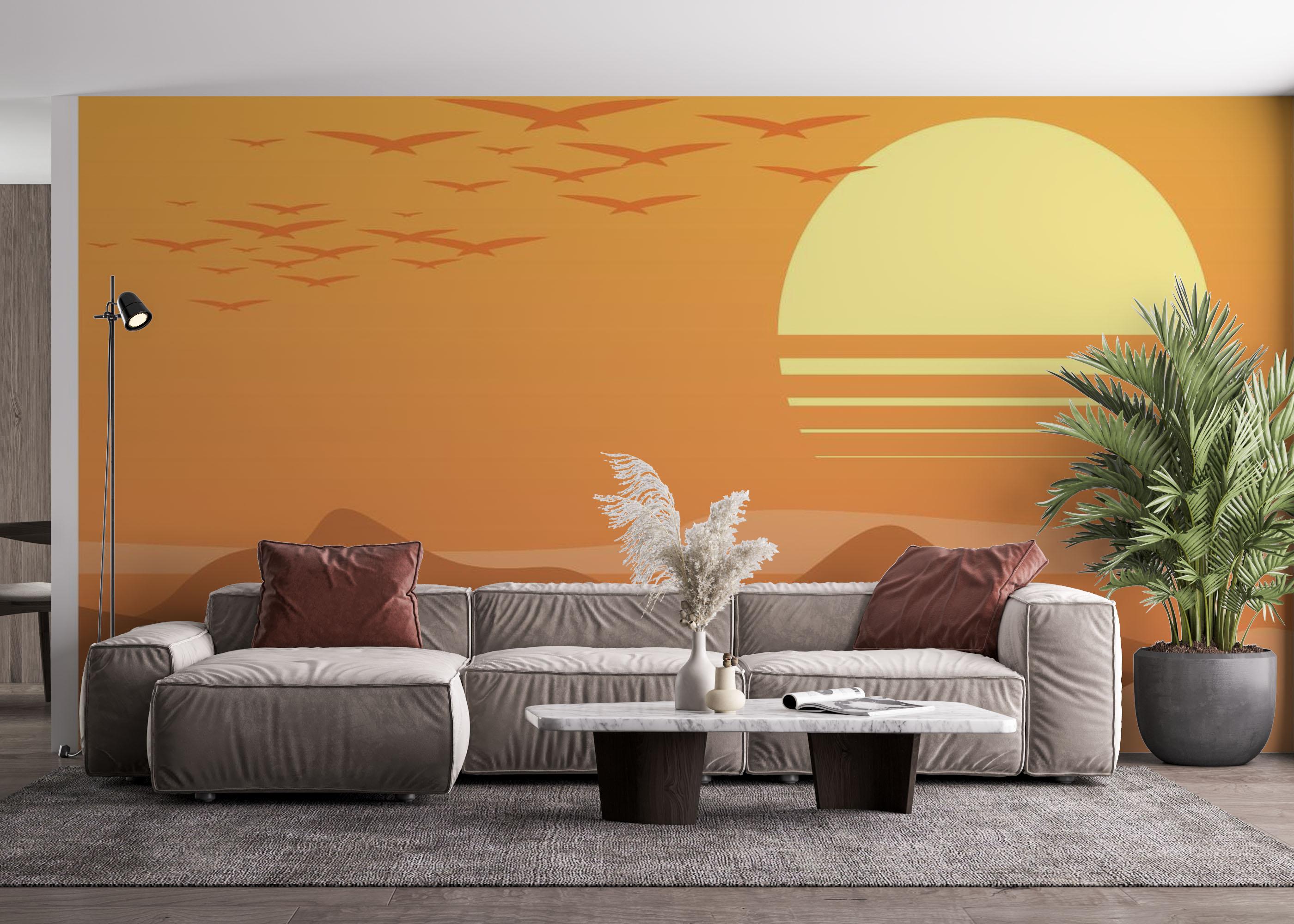 Fototapet Afternoon Desert mockup 4