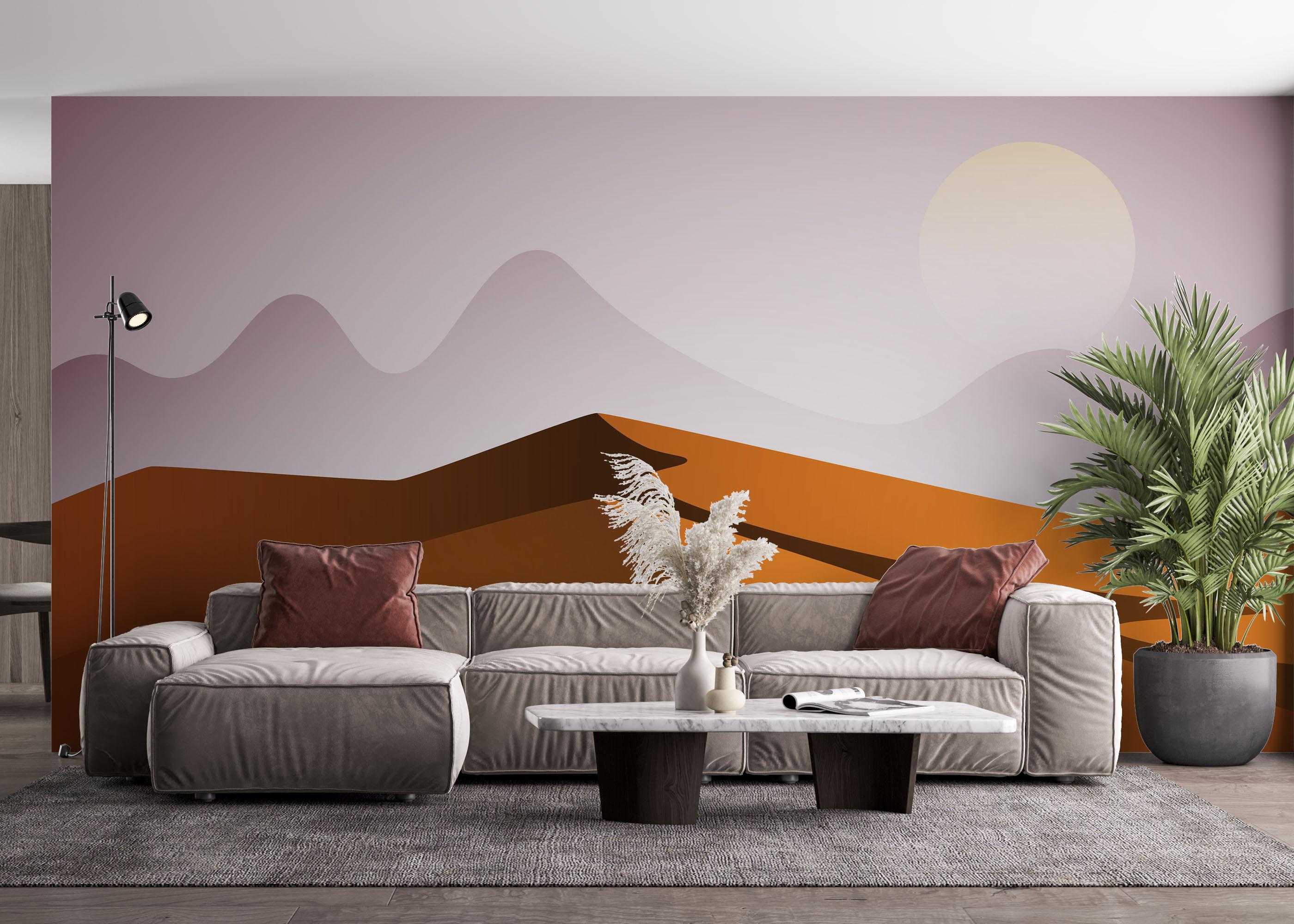 Fototapet Orange Dune Desert mockup 4