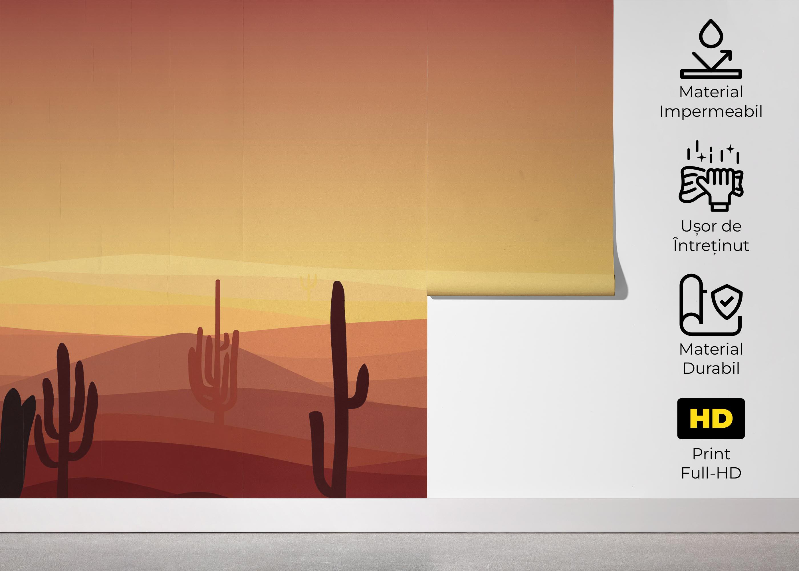 Fototapet Cactus Desert Art mockup 5