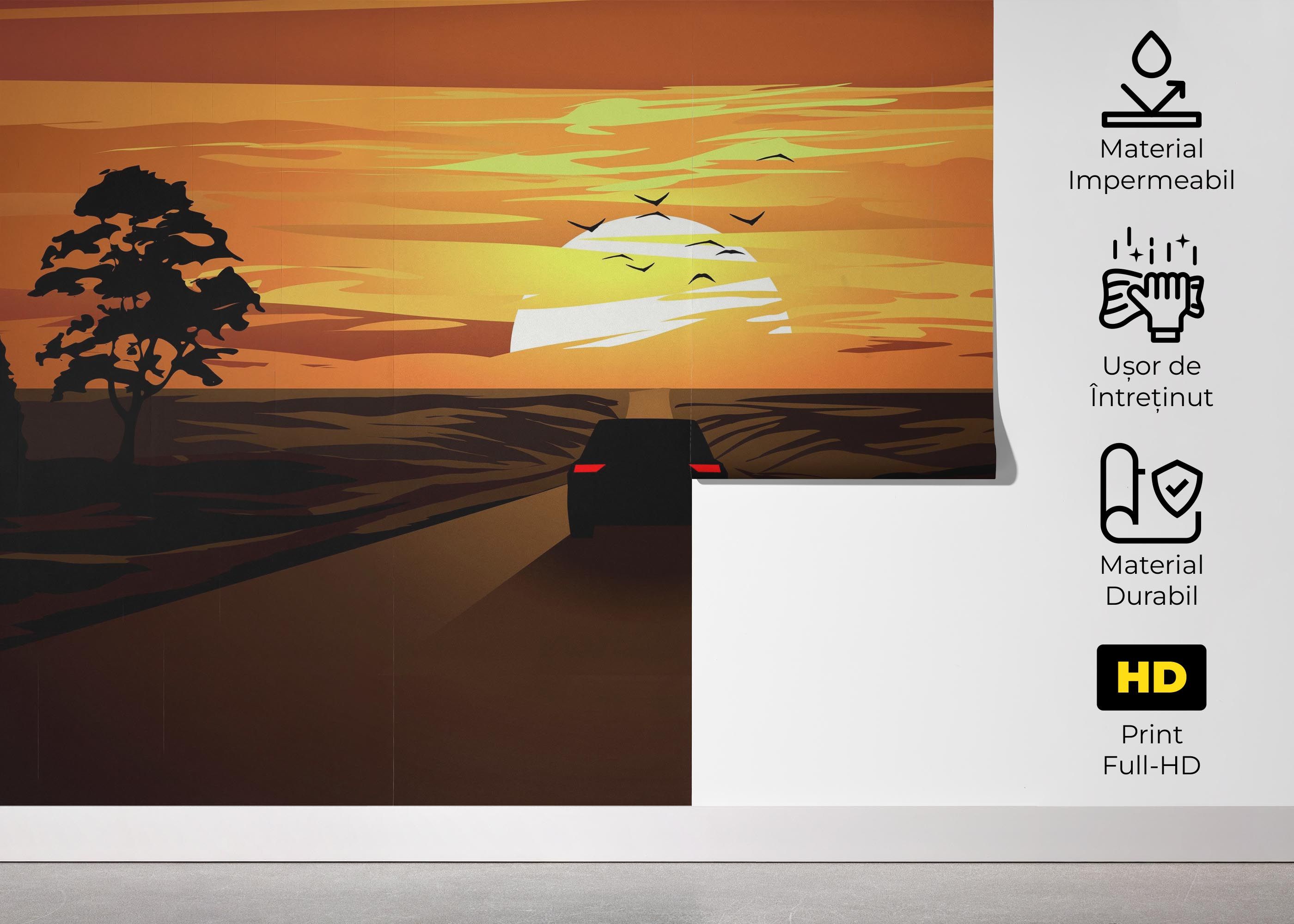 Car Sunset Desert mockup 5