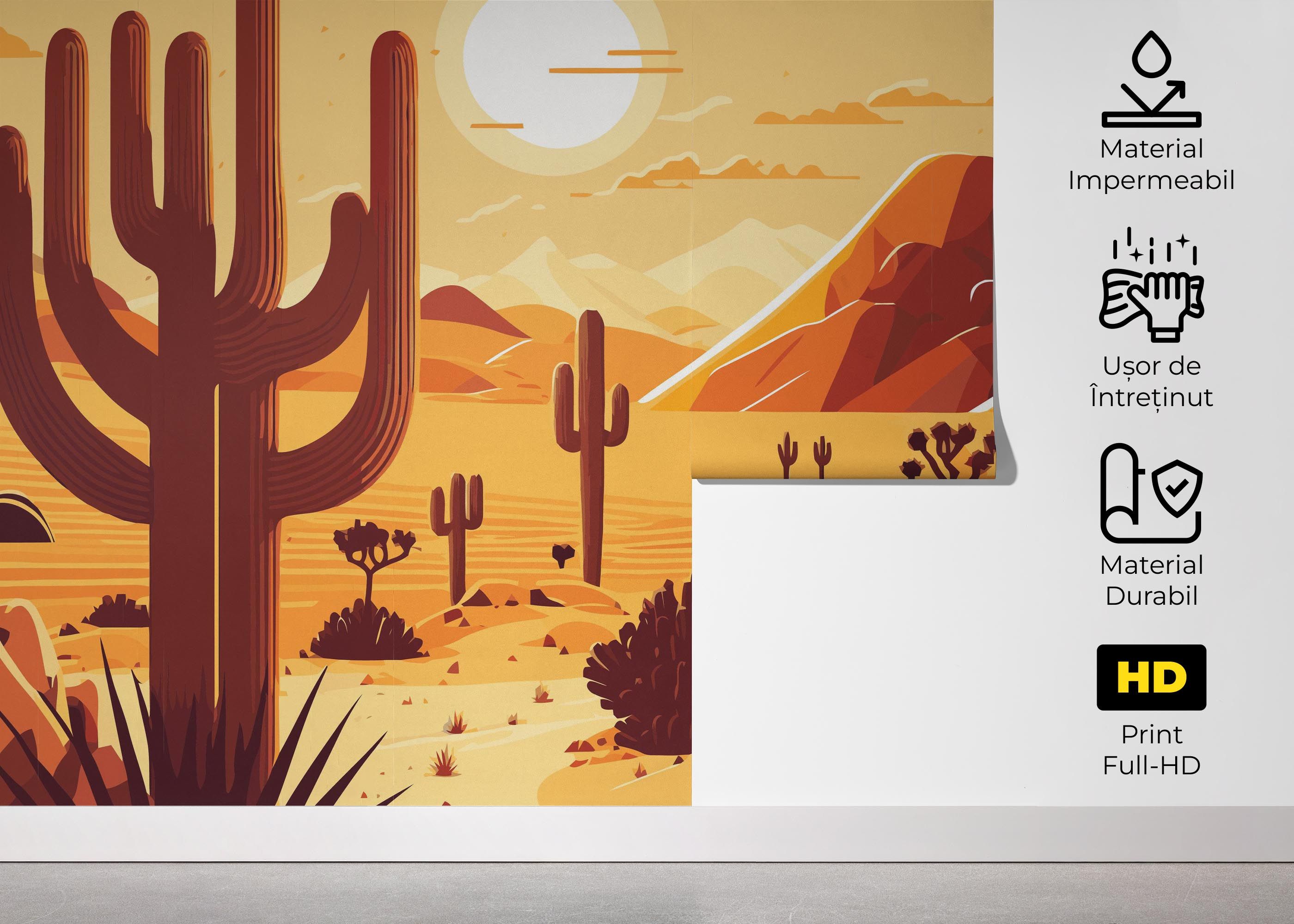 Cream Desert Cartoon mockup 5