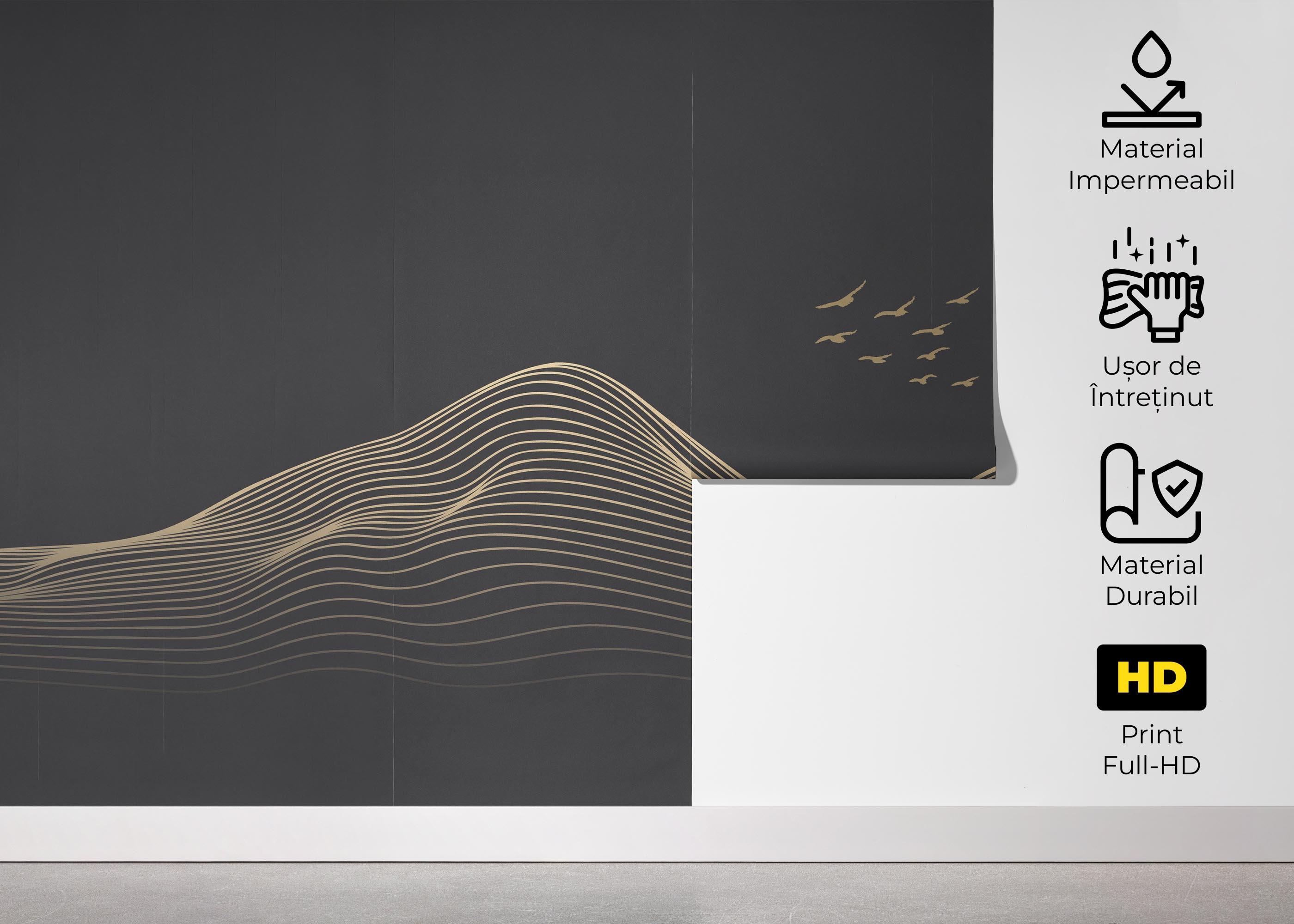 Fototapet Cream Line Desert mockup 5