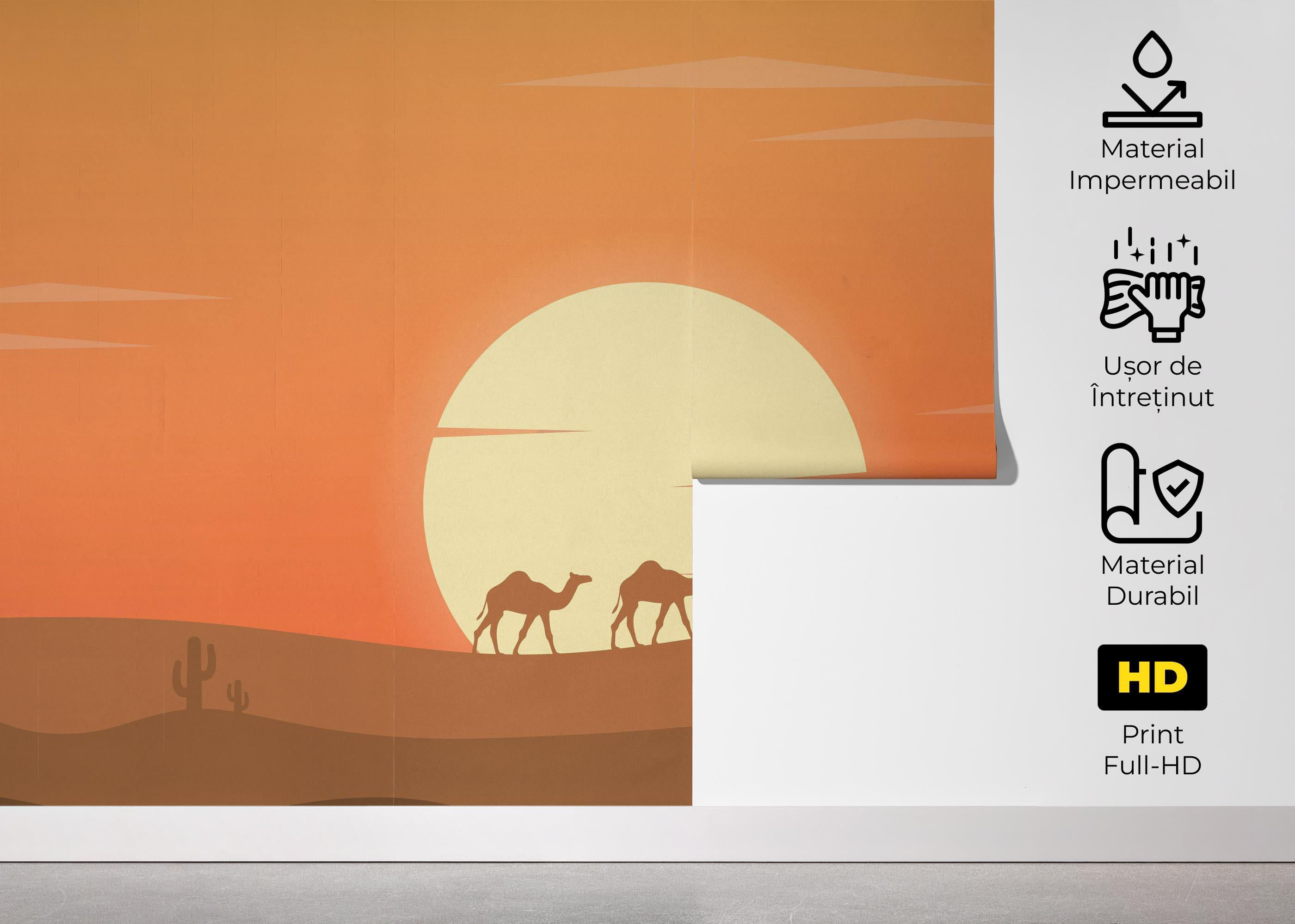 Fototapet Cream Sun Desert mockup 5