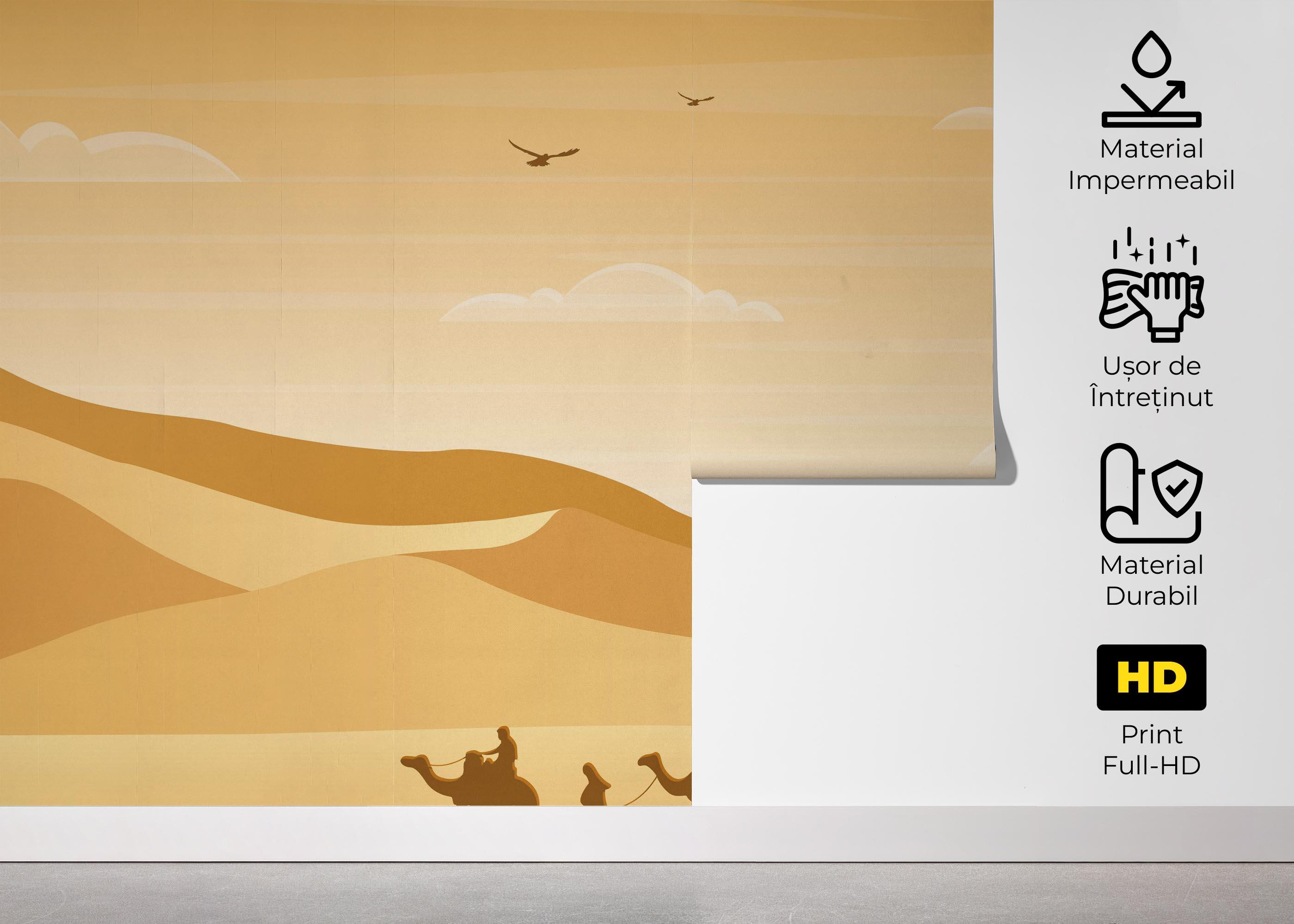 Fototapet Light Cream Desert mockup 5