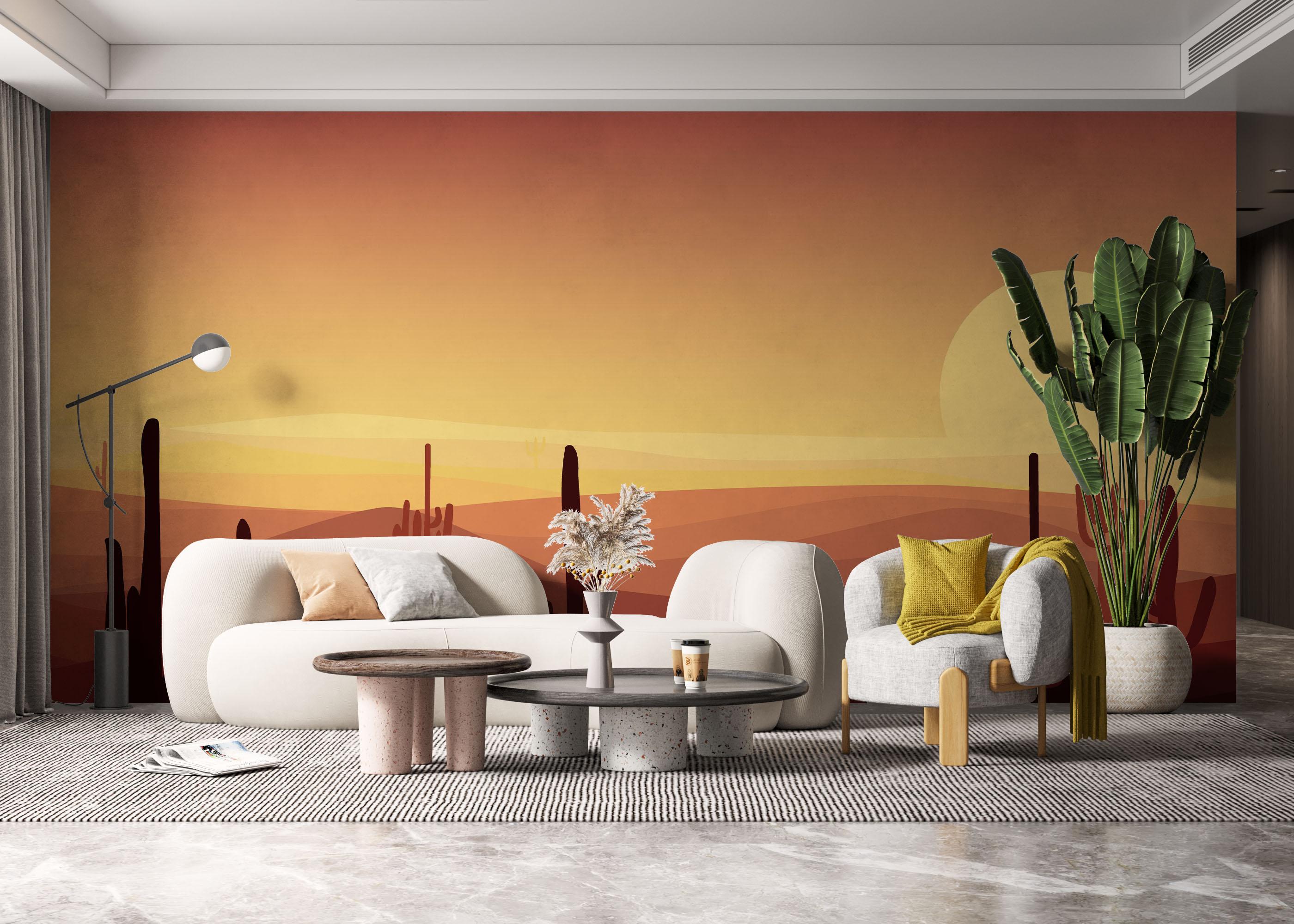 Fototapet Cactus Desert Art mockup 6