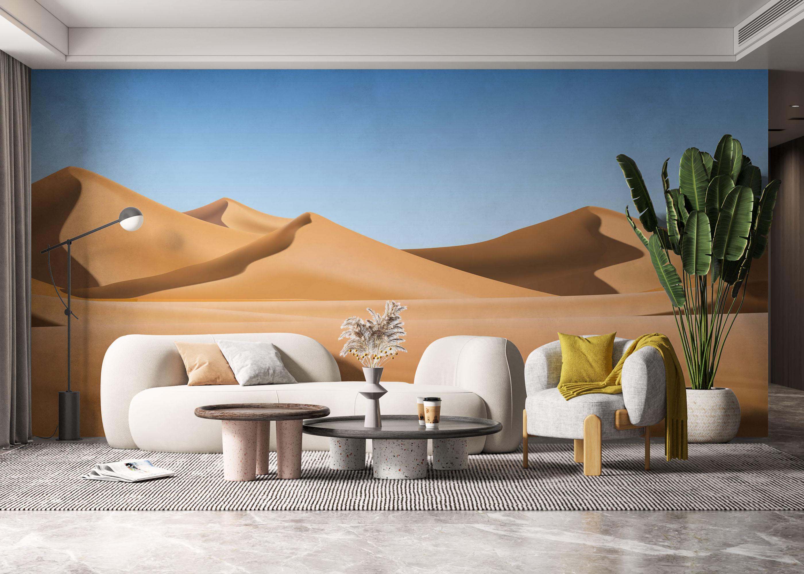 Fototapet Cream Brown Desert mockup 6