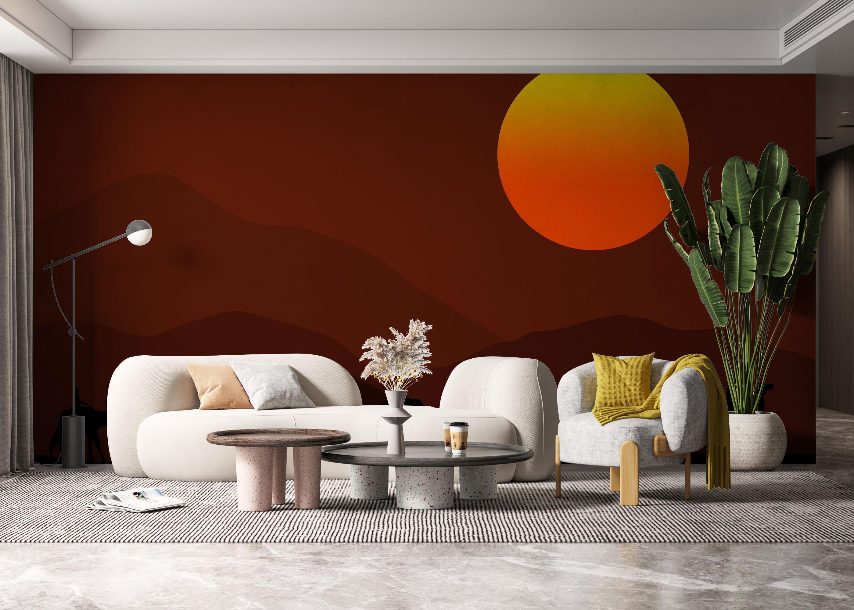 Fototapet Desert Art Sunset mockup 6