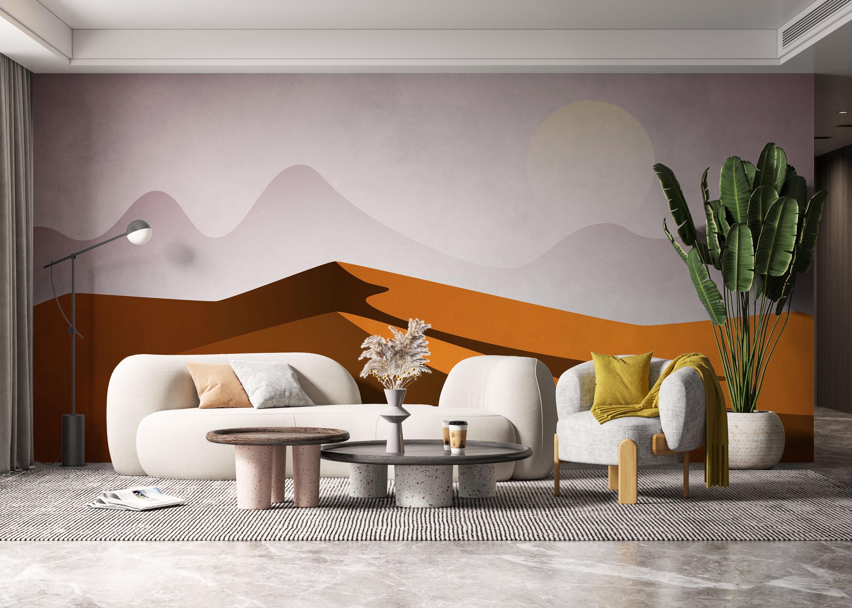 Fototapet Orange Dune Desert mockup 6