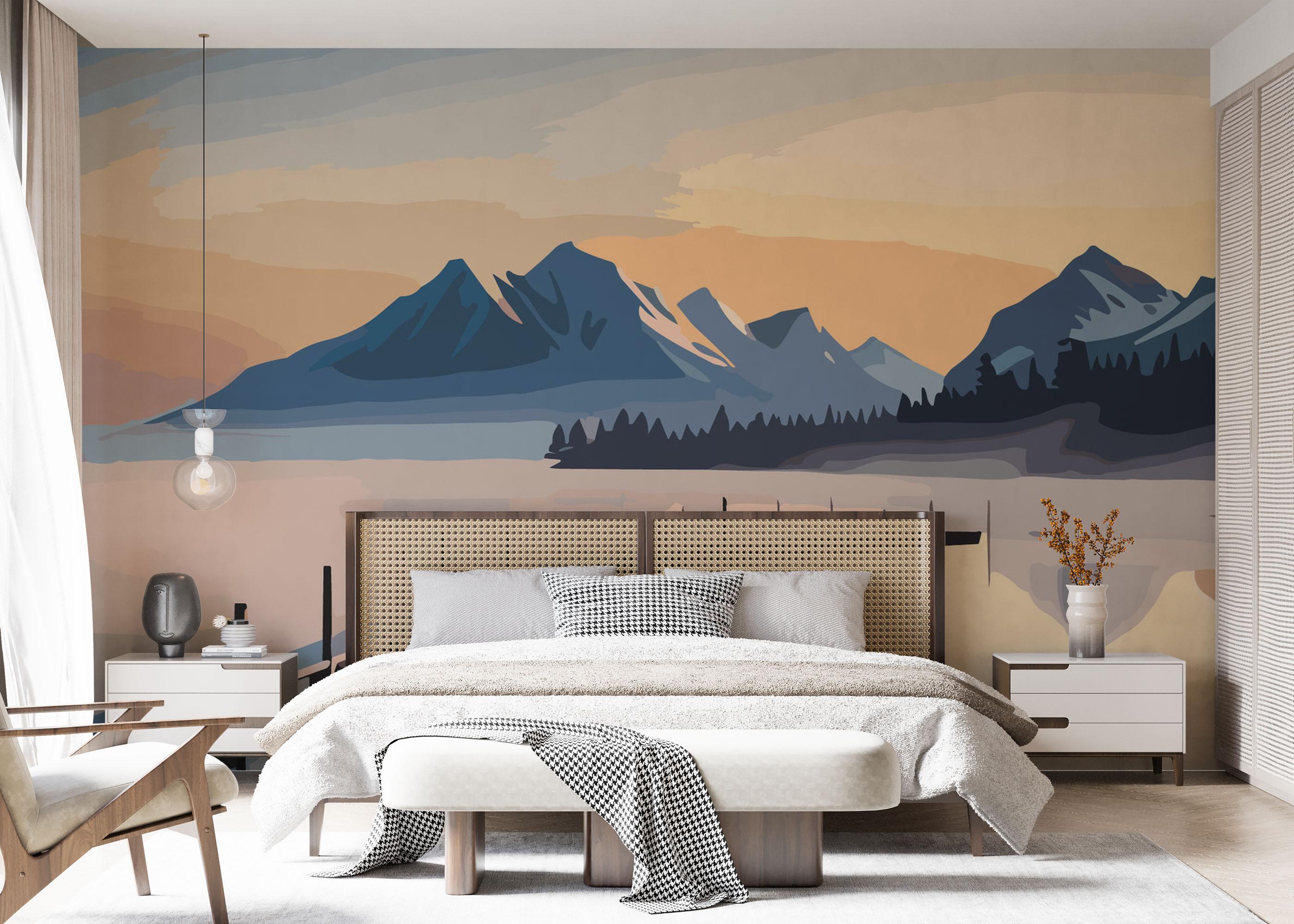 Fototapet Mountain Bridge Art mockup 7