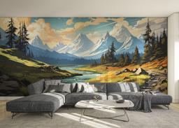 Mountain Cartoon View mockup 0