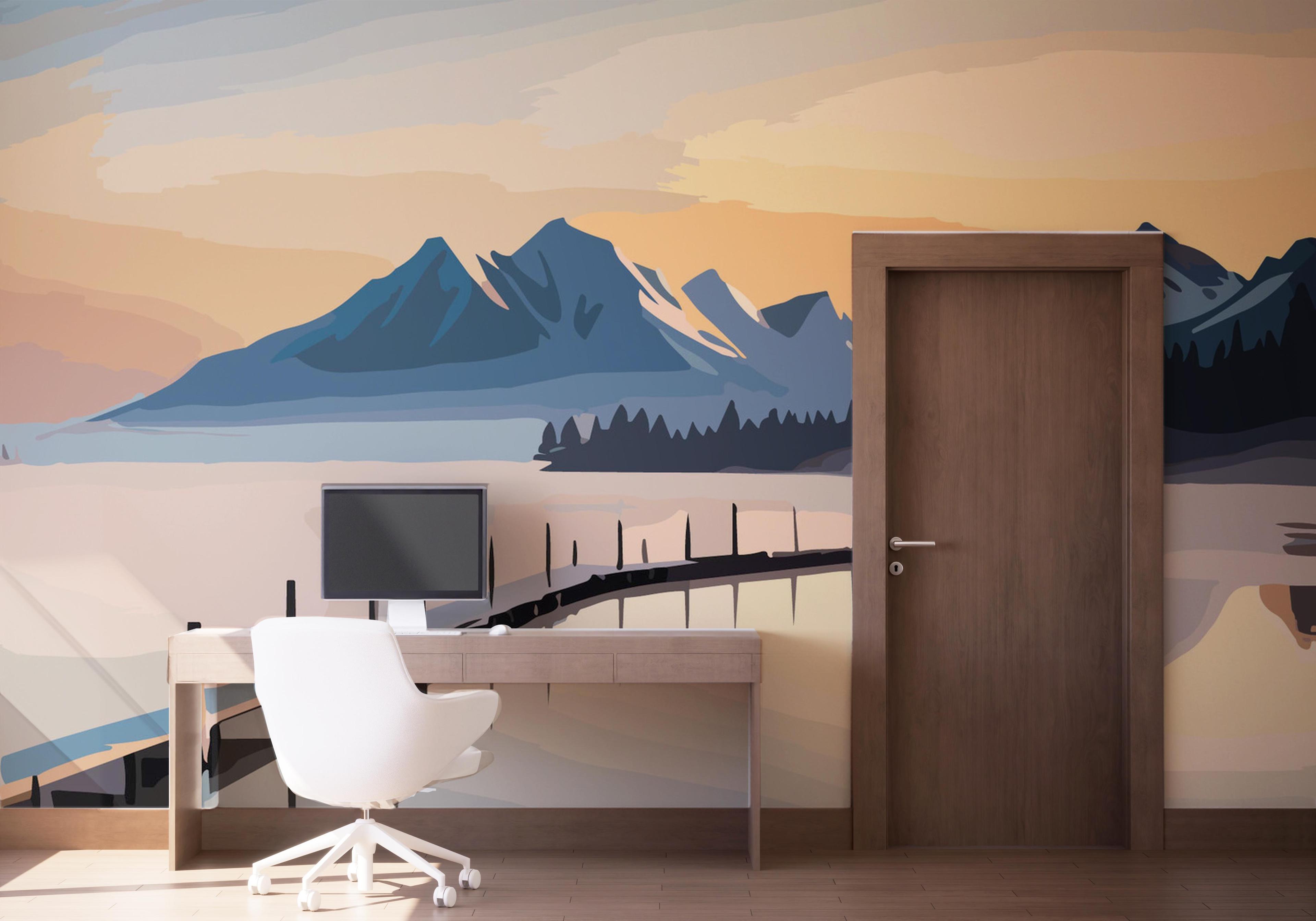 Fototapet Mountain Bridge Art mockup 1