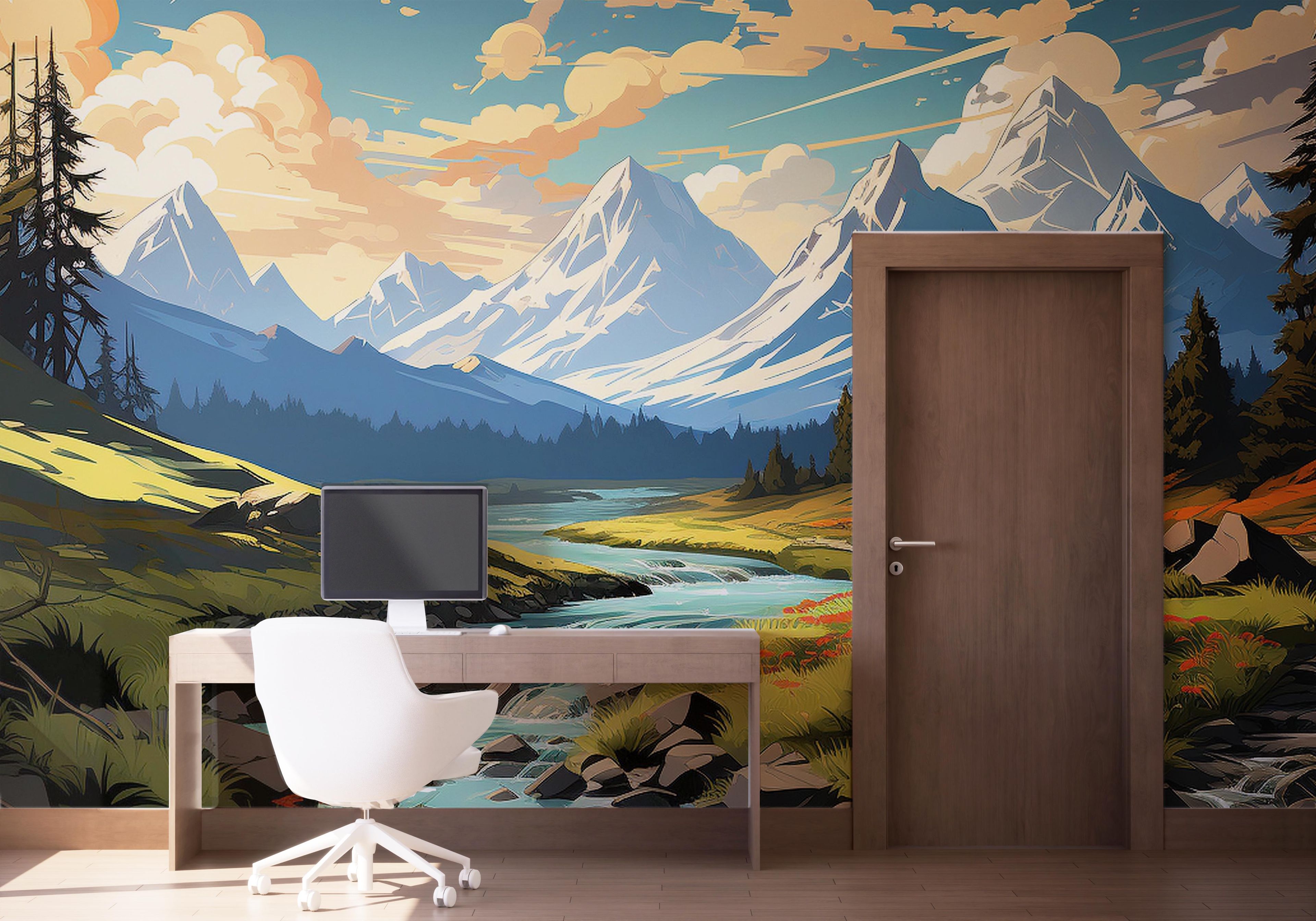 Mountain Cartoon View mockup 1