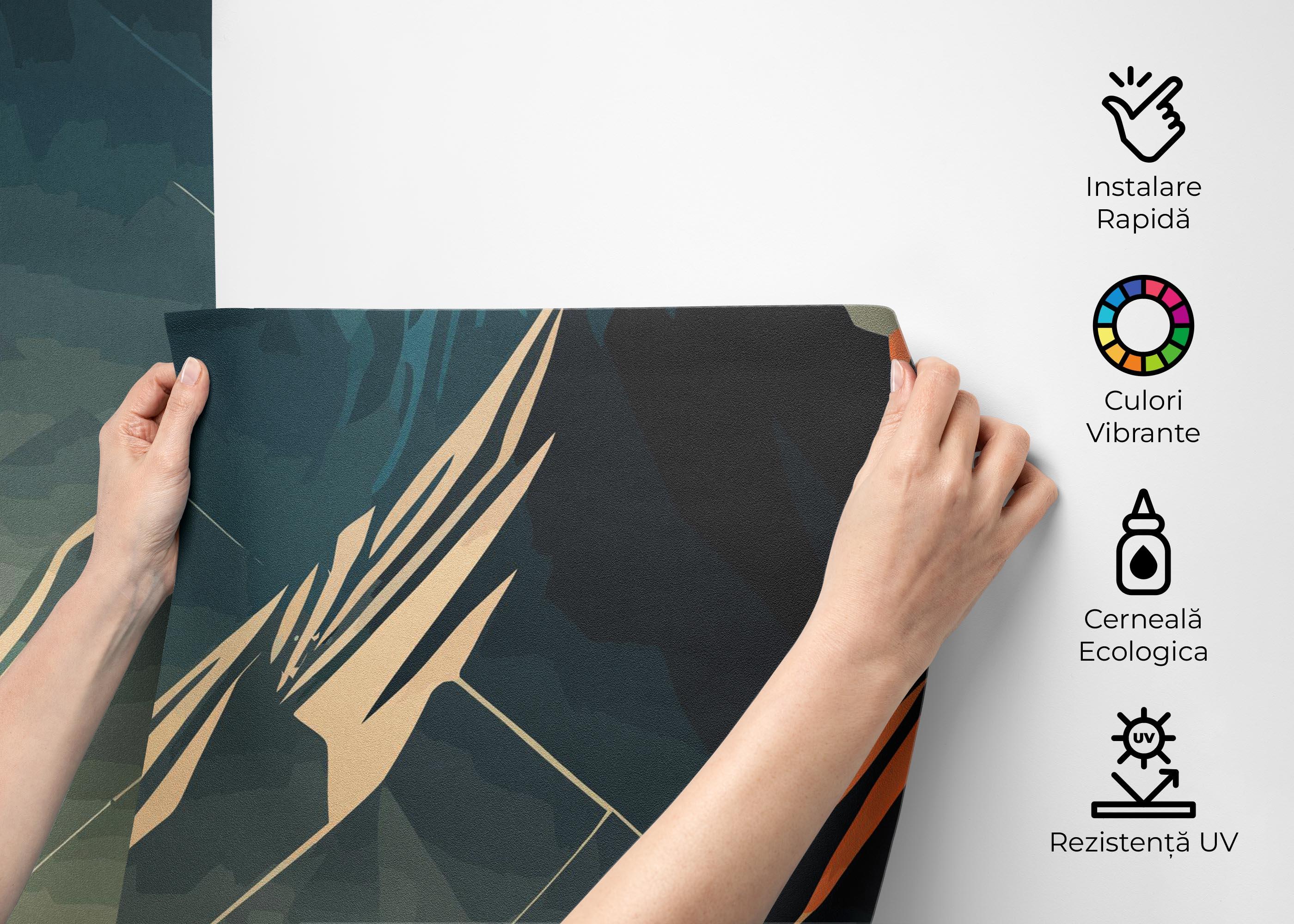 Fototapet Blue Ice Mountain mockup 2