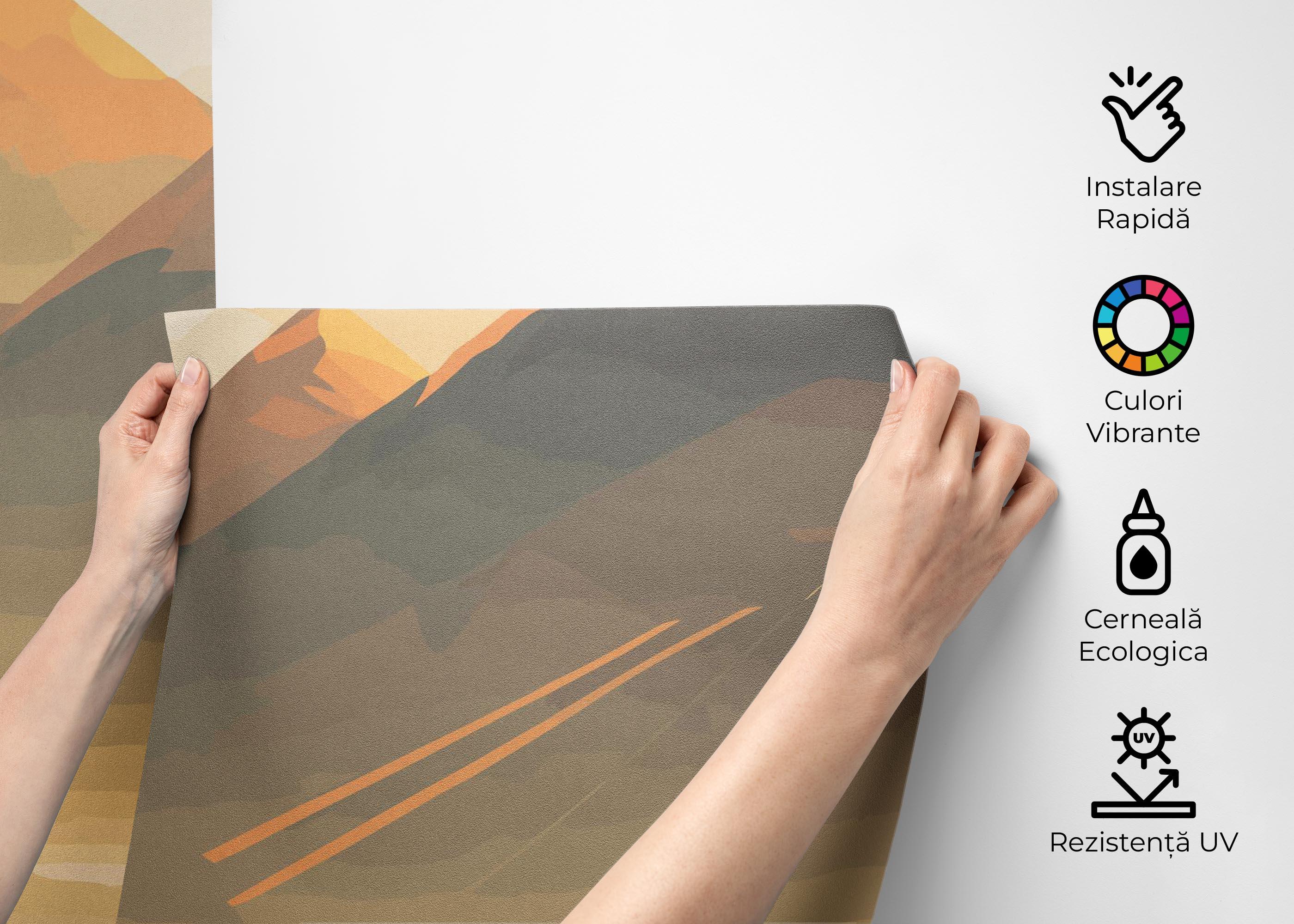 Fototapet Cream Mountain mockup 2