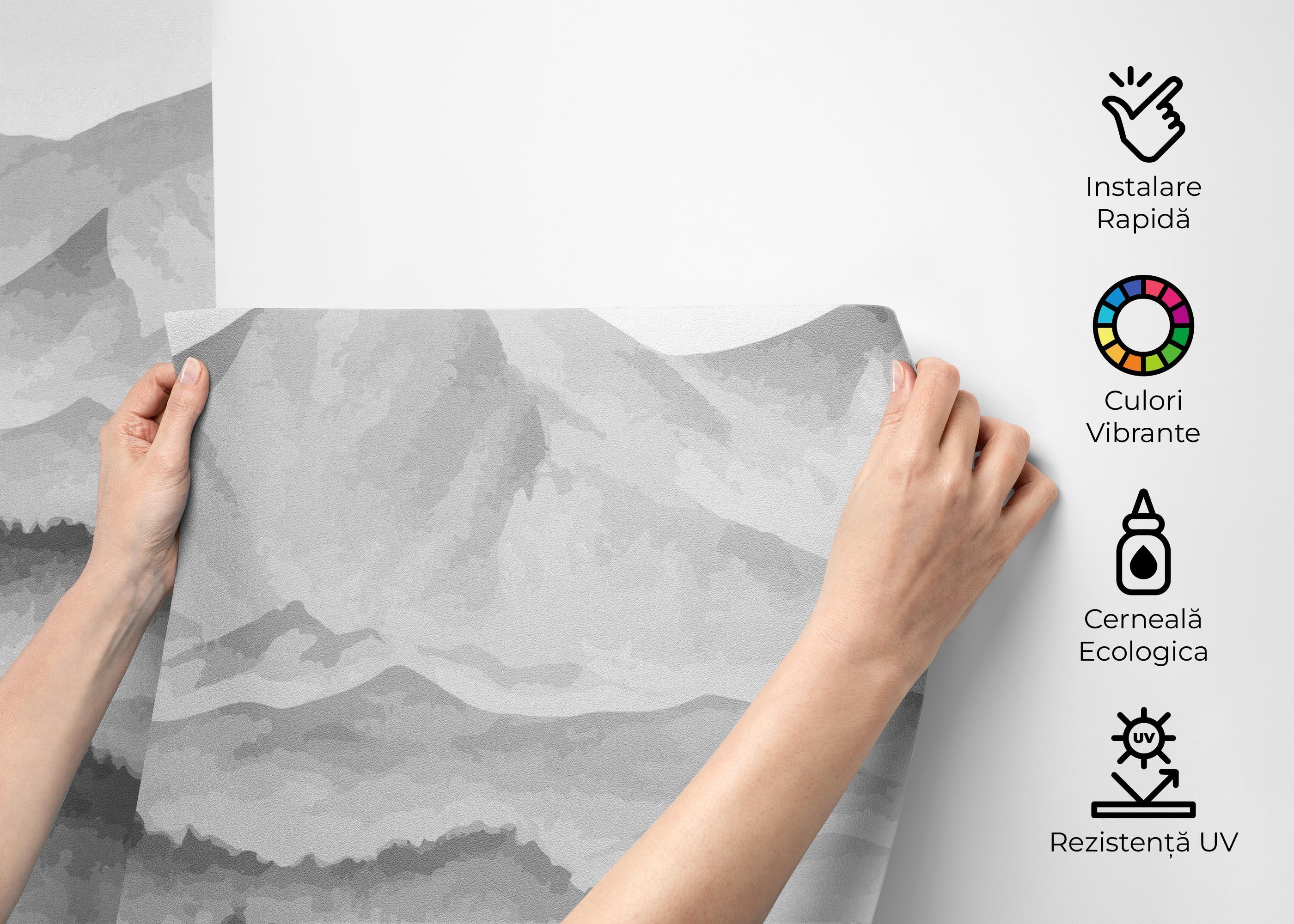 Fototapet Grey Tree Mountain mockup 2