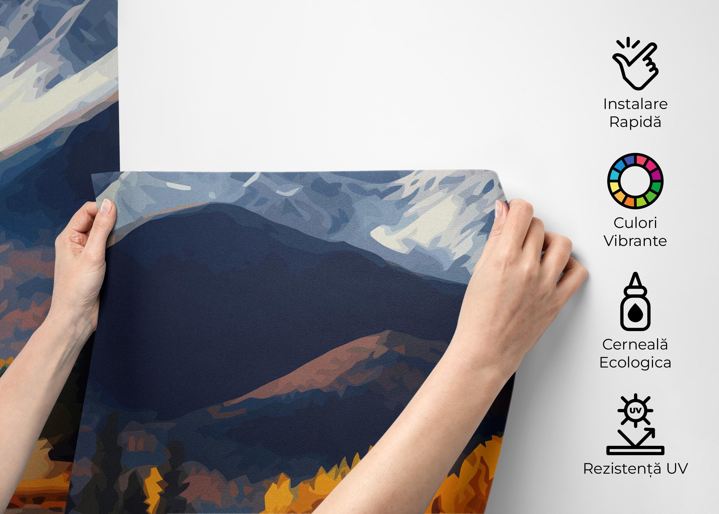 Fototapet Mountain Autumn Tree mockup 2