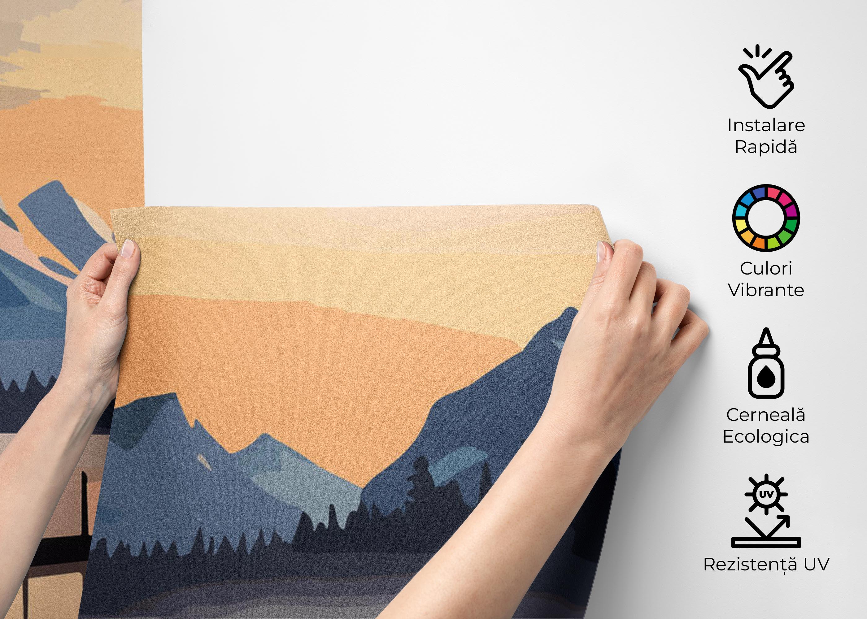 Fototapet Mountain Bridge Art mockup 2