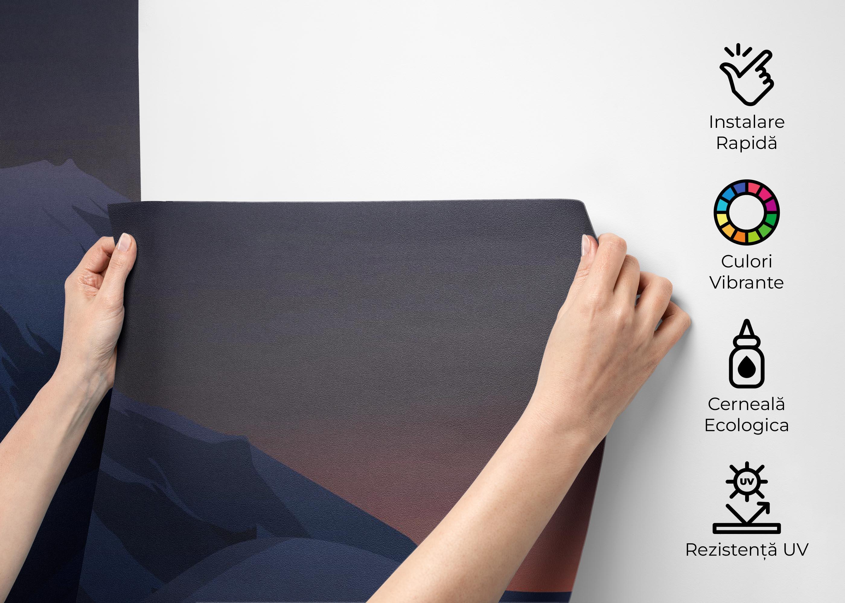 Fototapet Mountain Calm Night mockup 2