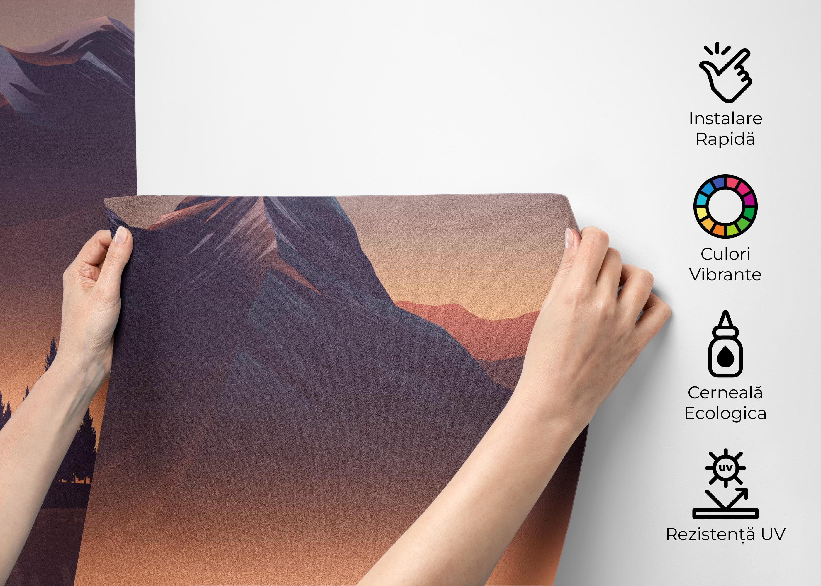 Fototapet Mountain Lake Trip mockup 2