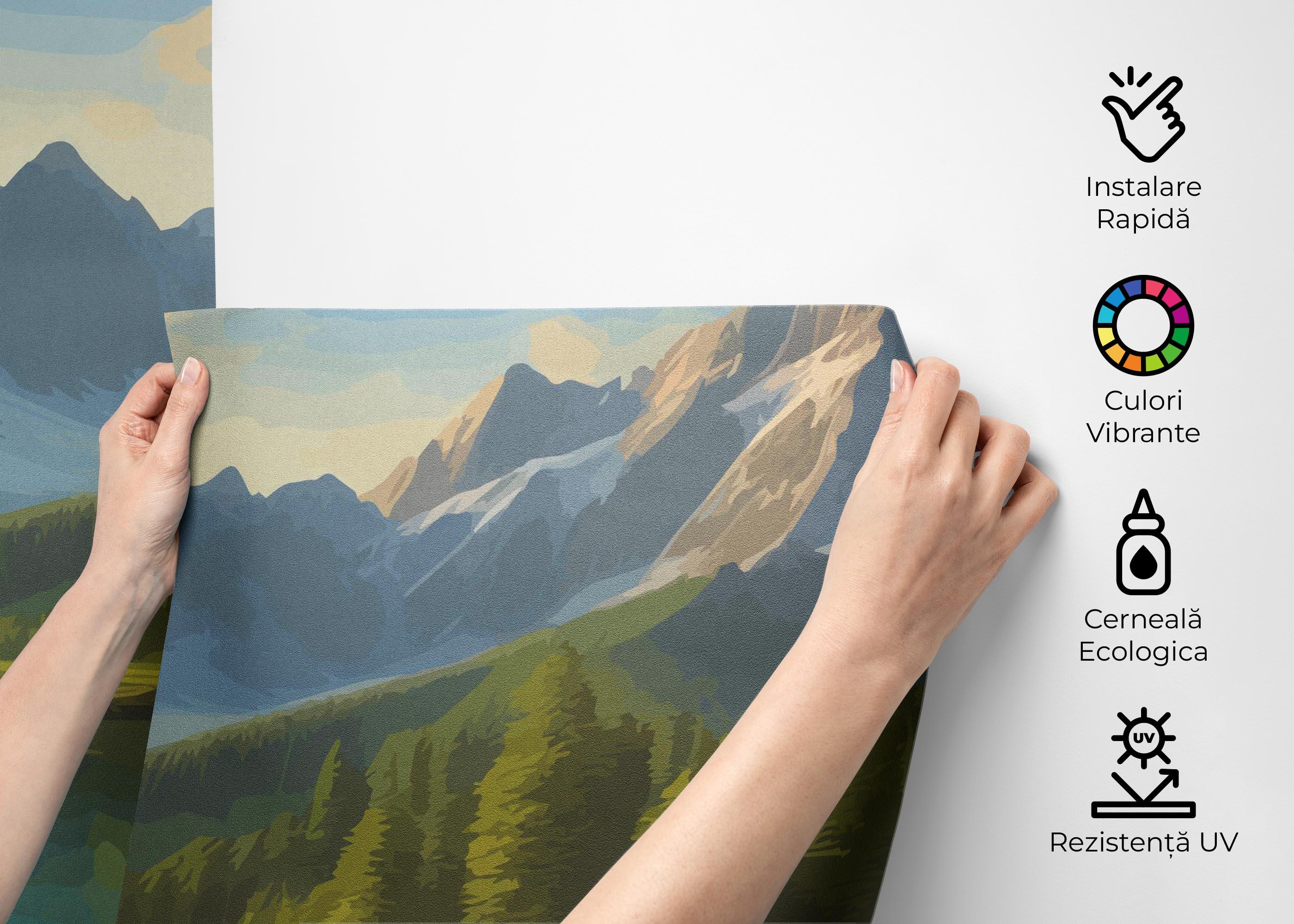 Fototapet Mountain Lake View mockup 2