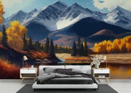 Mountain Autumn Tree mockup 3