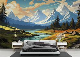 Mountain Cartoon View mockup 3