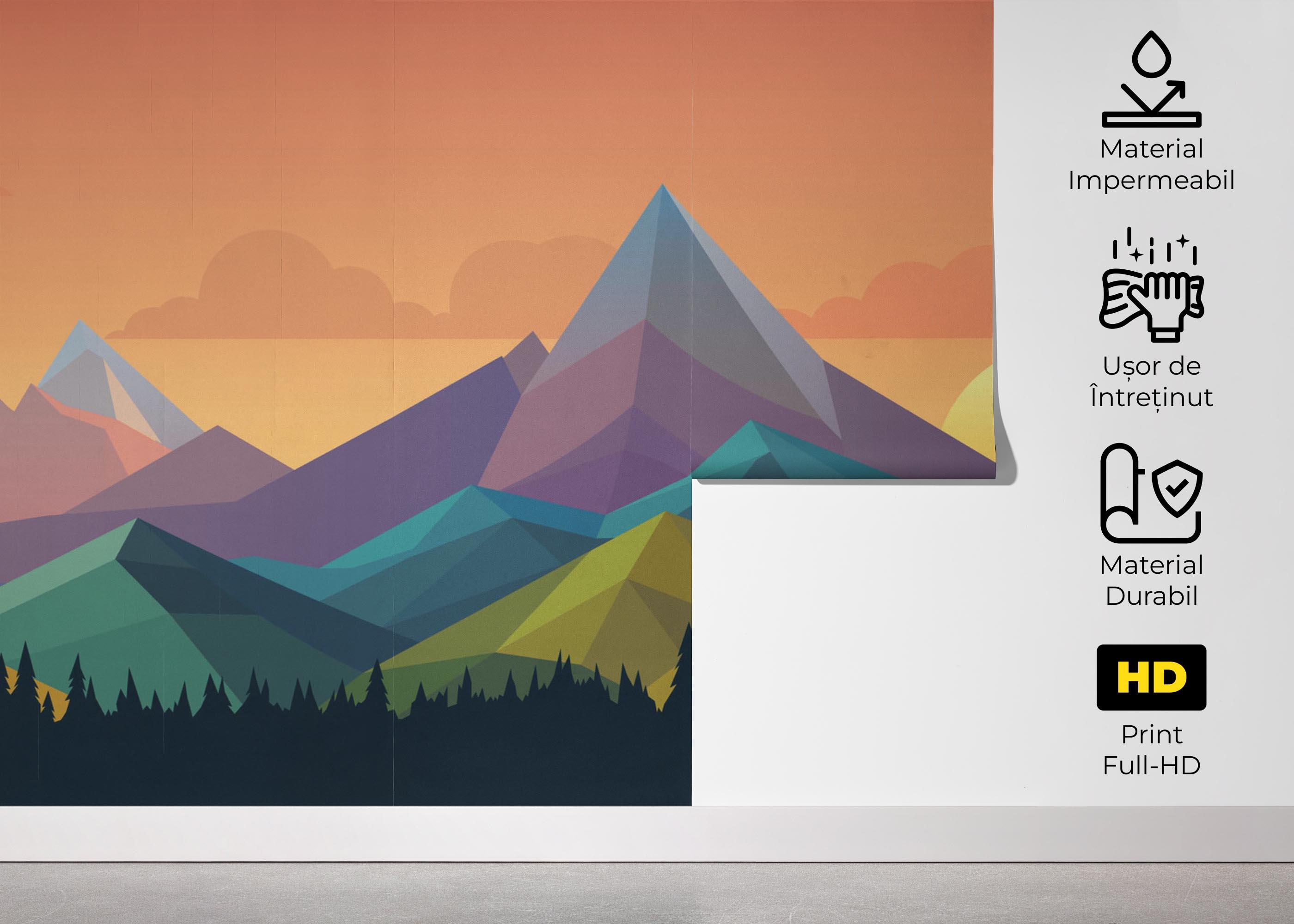 Fototapet Color Mix Mountain mockup 5