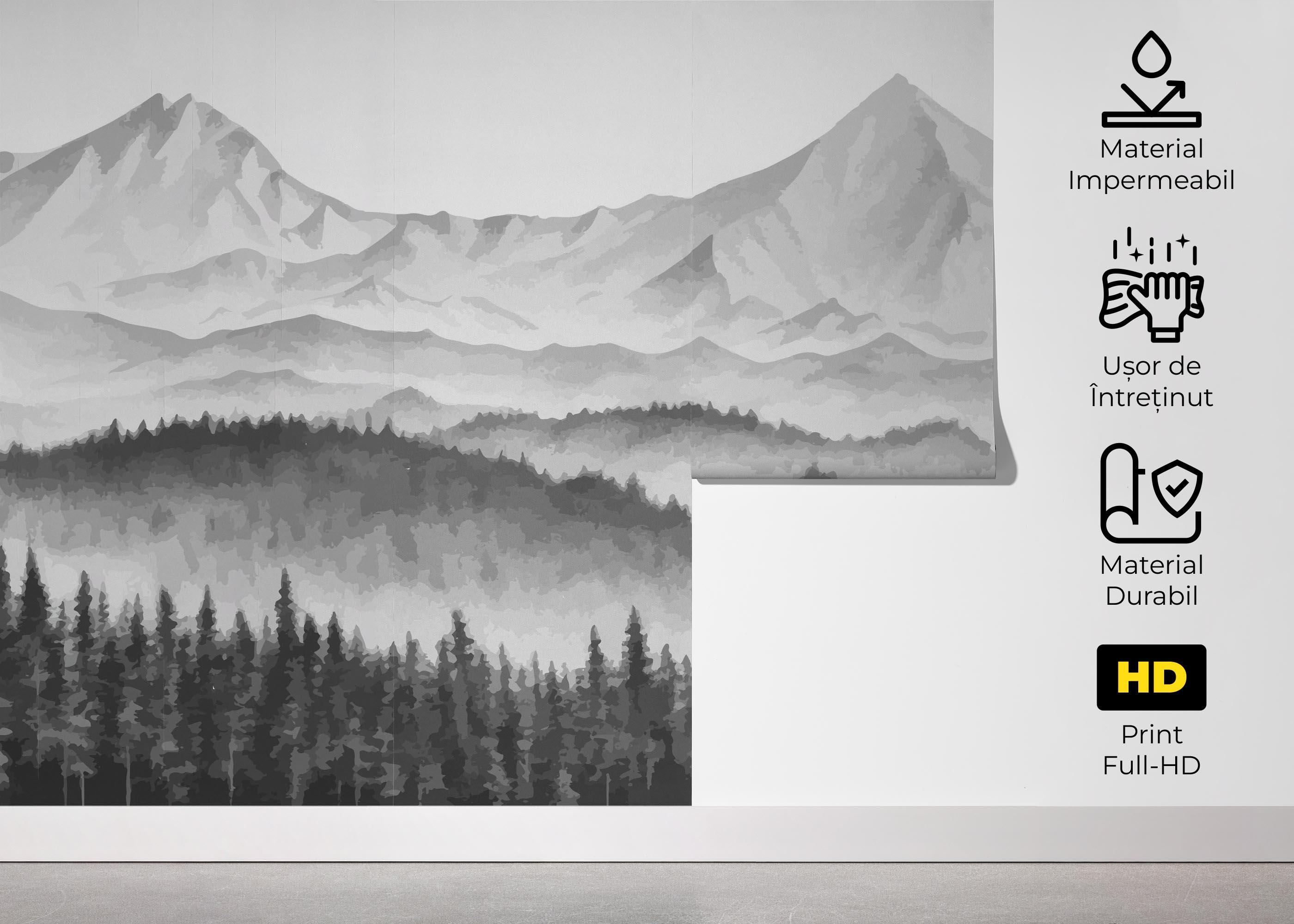 Fototapet Grey Tree Mountain mockup 5