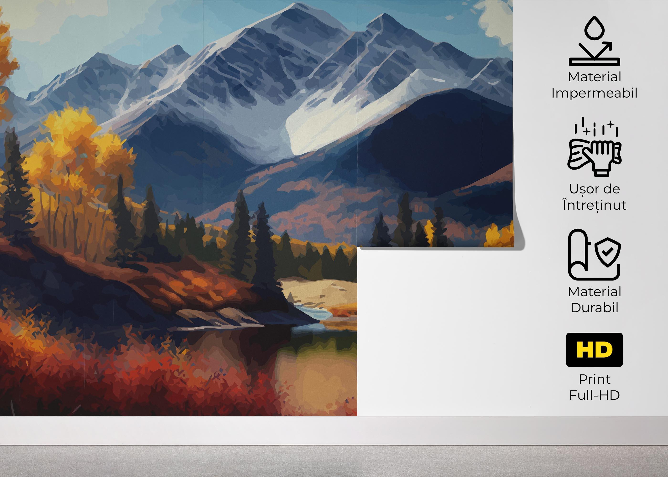 Fototapet Mountain Autumn Tree mockup 5