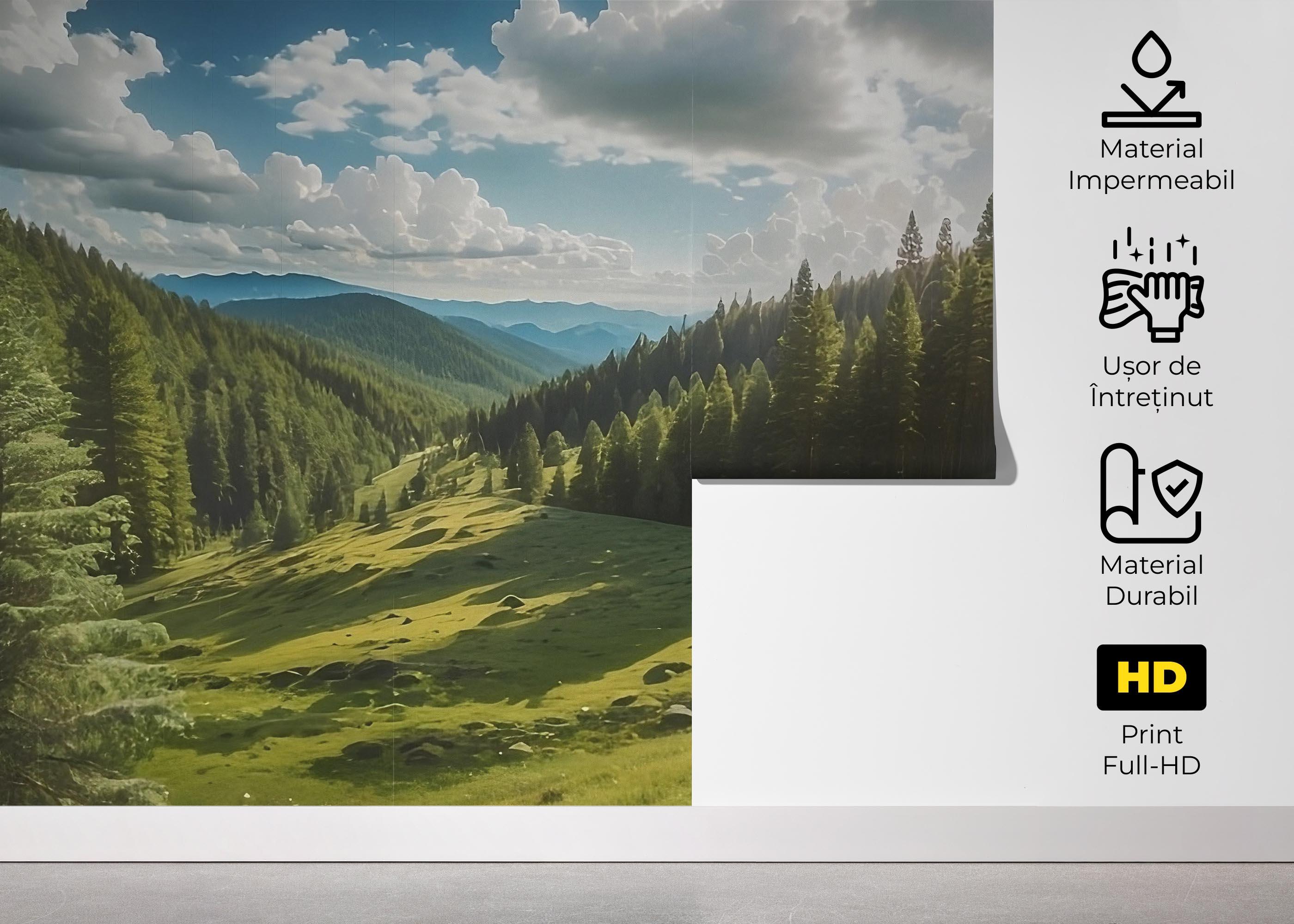 Fototapet Mountain Forest Art mockup 5