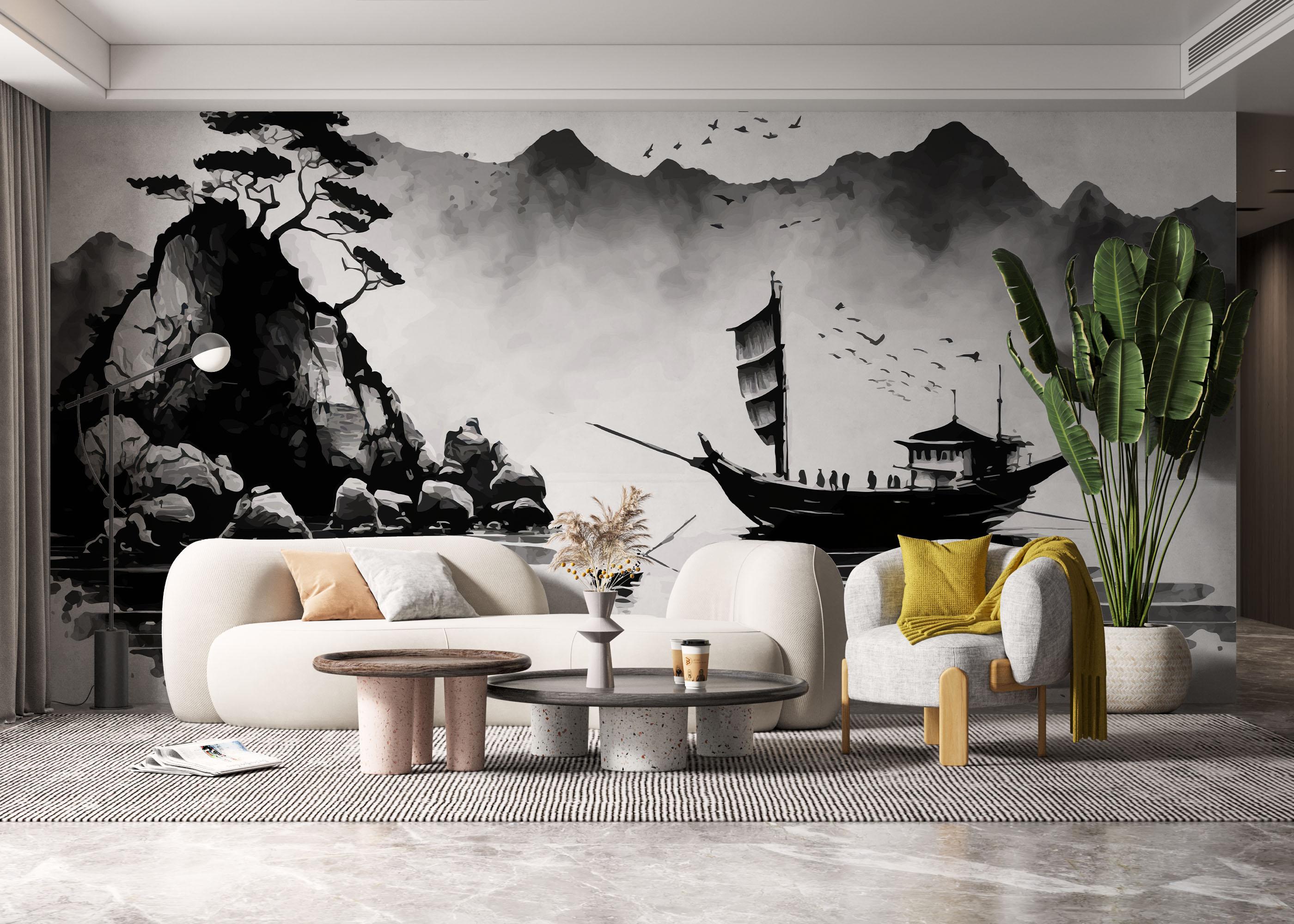 Fototapet Mountain Asia mockup 6