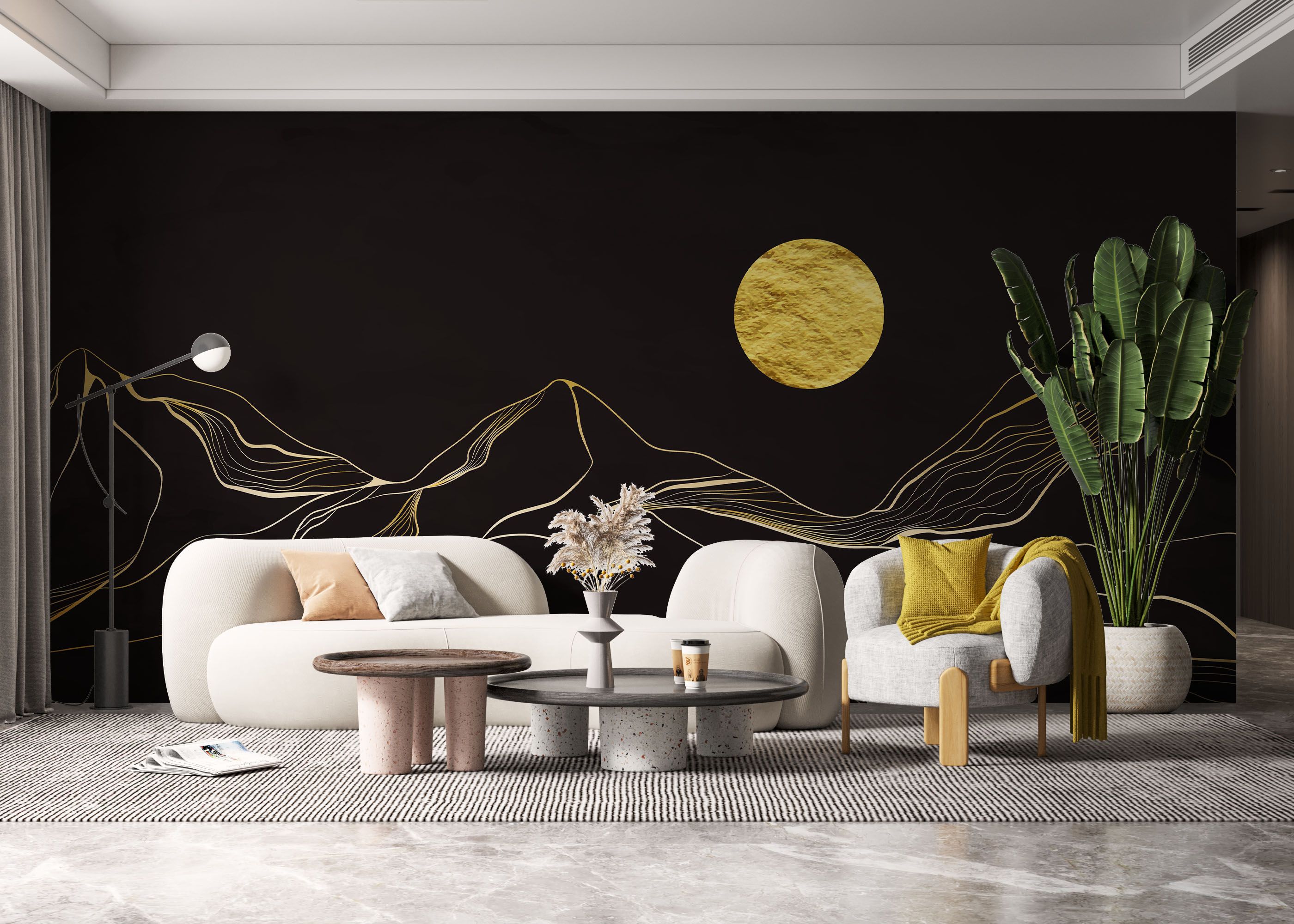 Mountain Golden Moon mockup 6