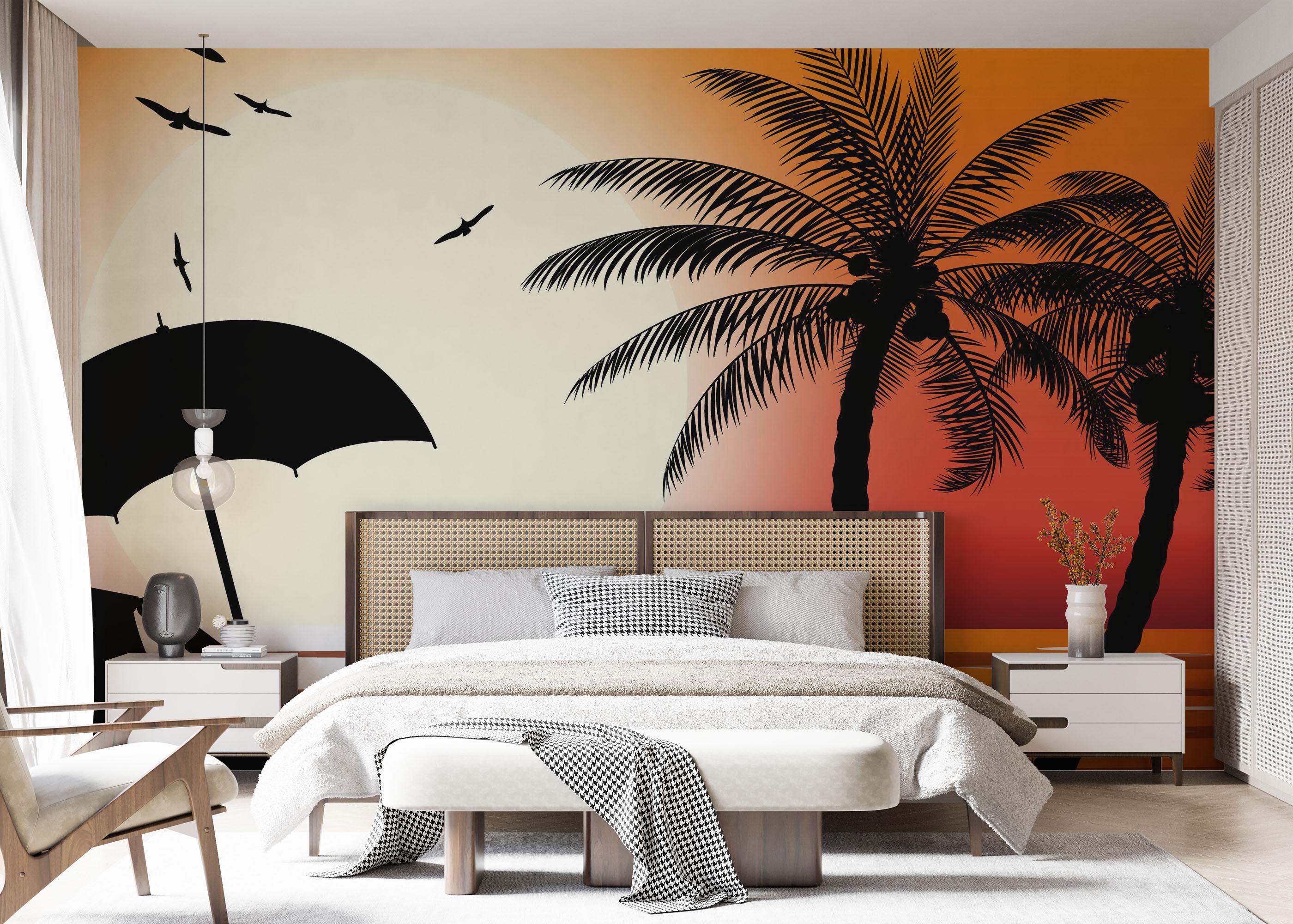 Fototapet Beach Chair Sunset mockup 7