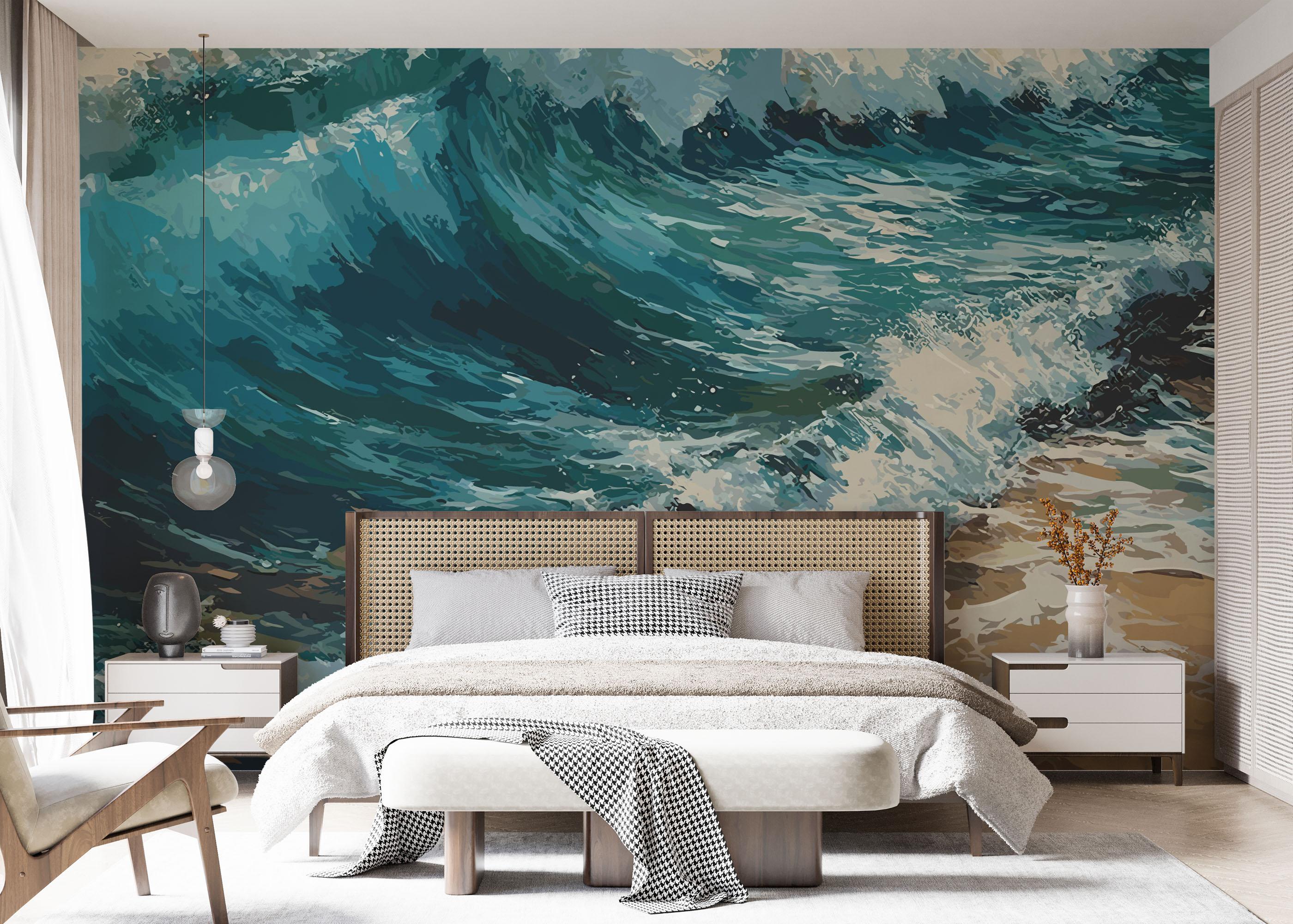 Fototapet Beach Sand Wave mockup 7