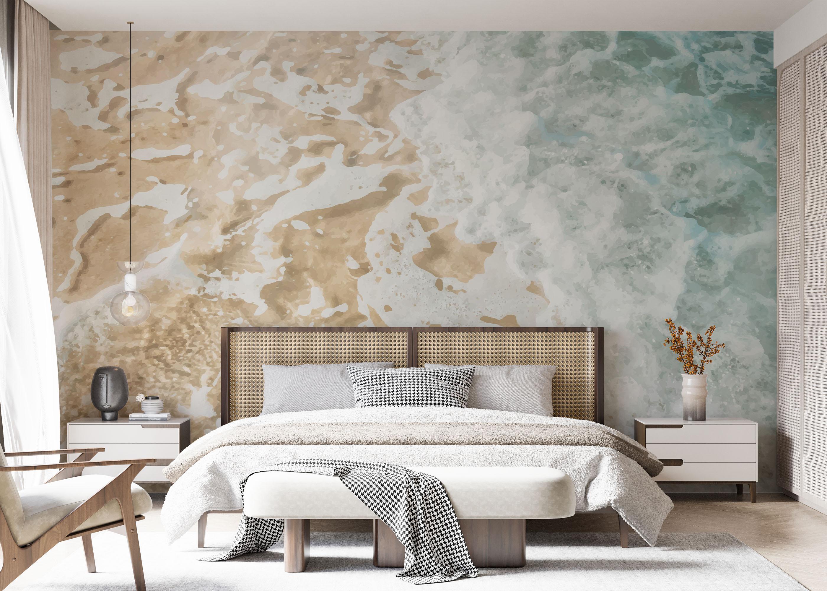 Fototapet Blue Cream Beach mockup 7