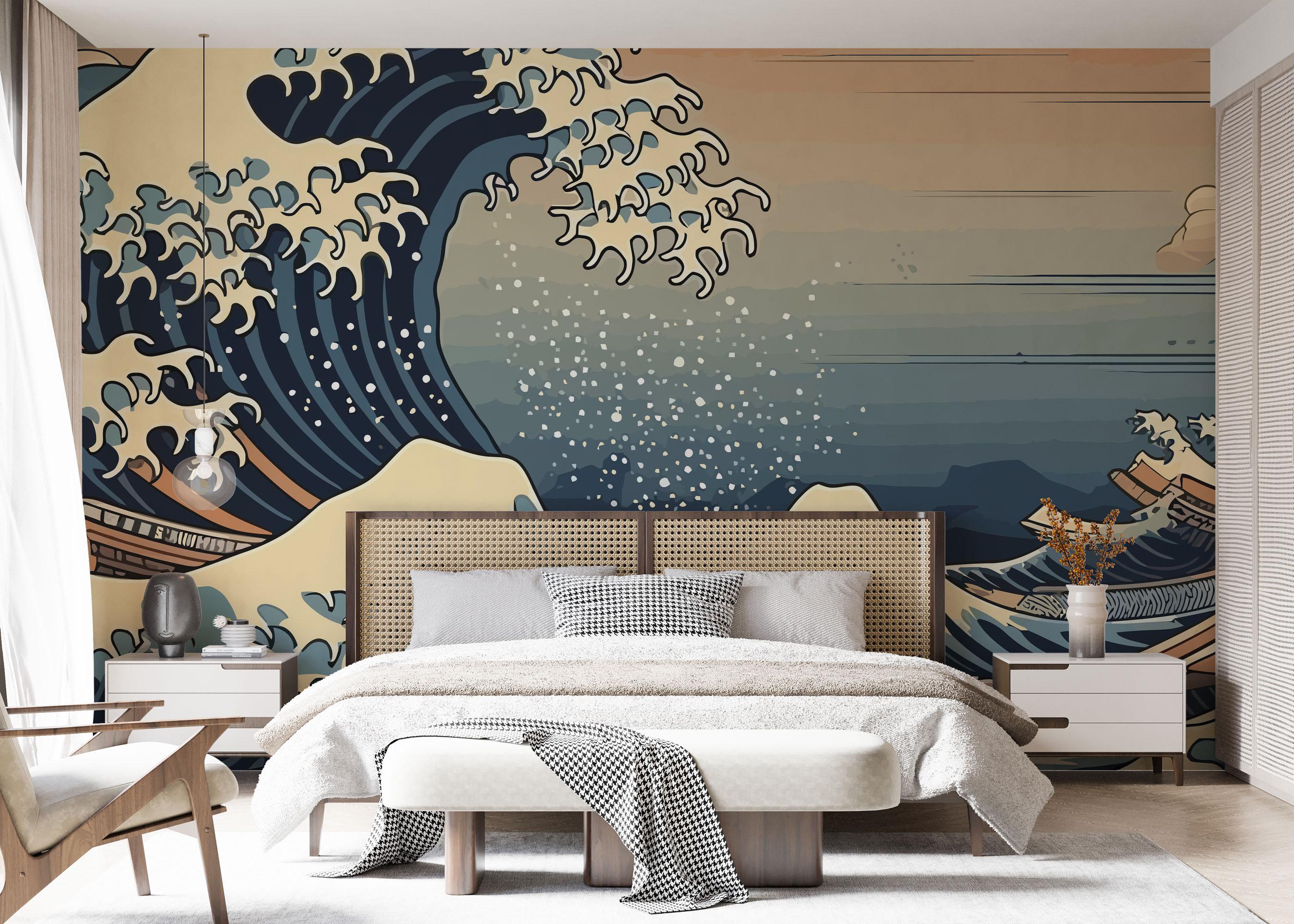 Fototapet Brown Boat Wave mockup 7