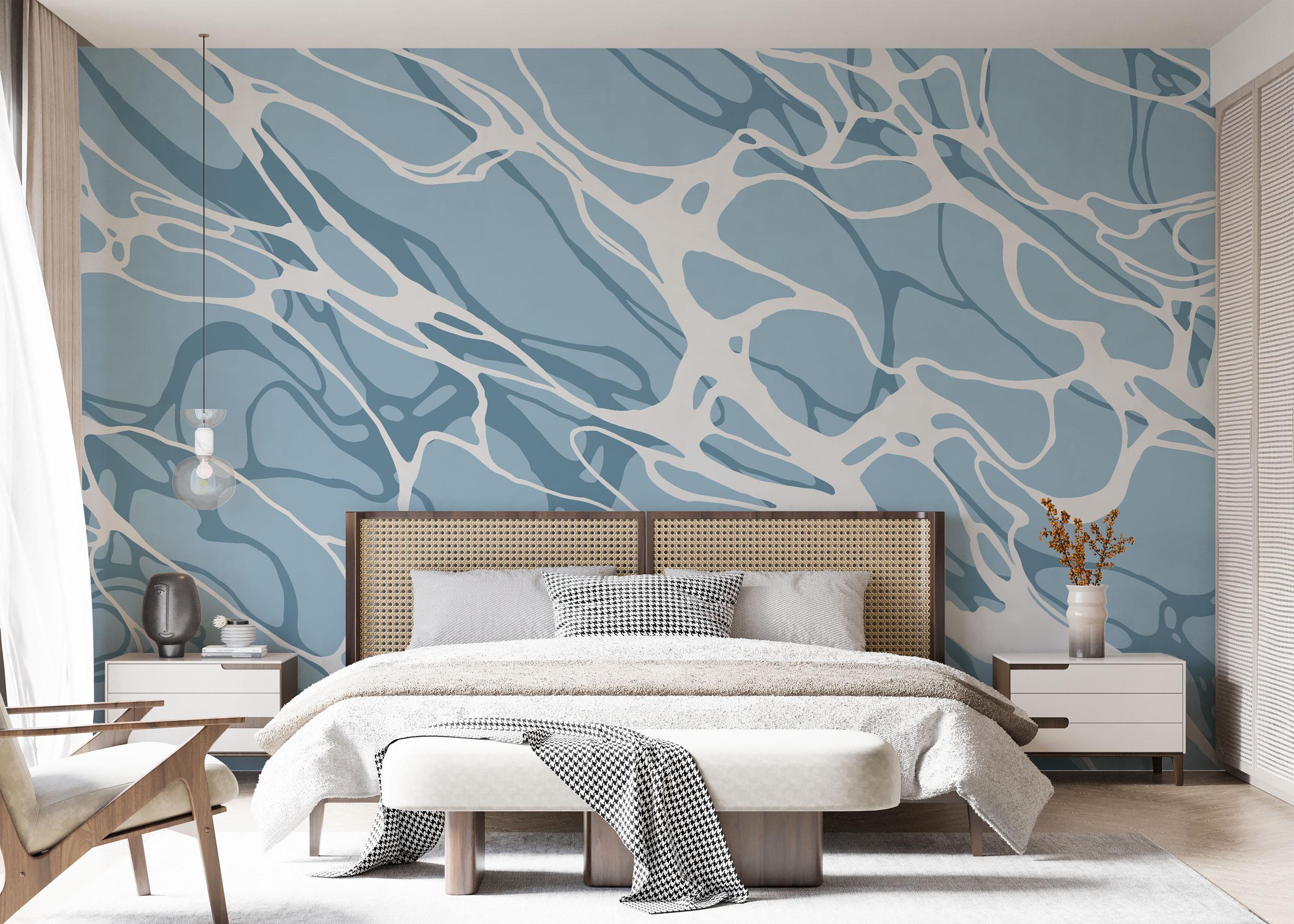 Fototapet Light Blue Water Art mockup 7