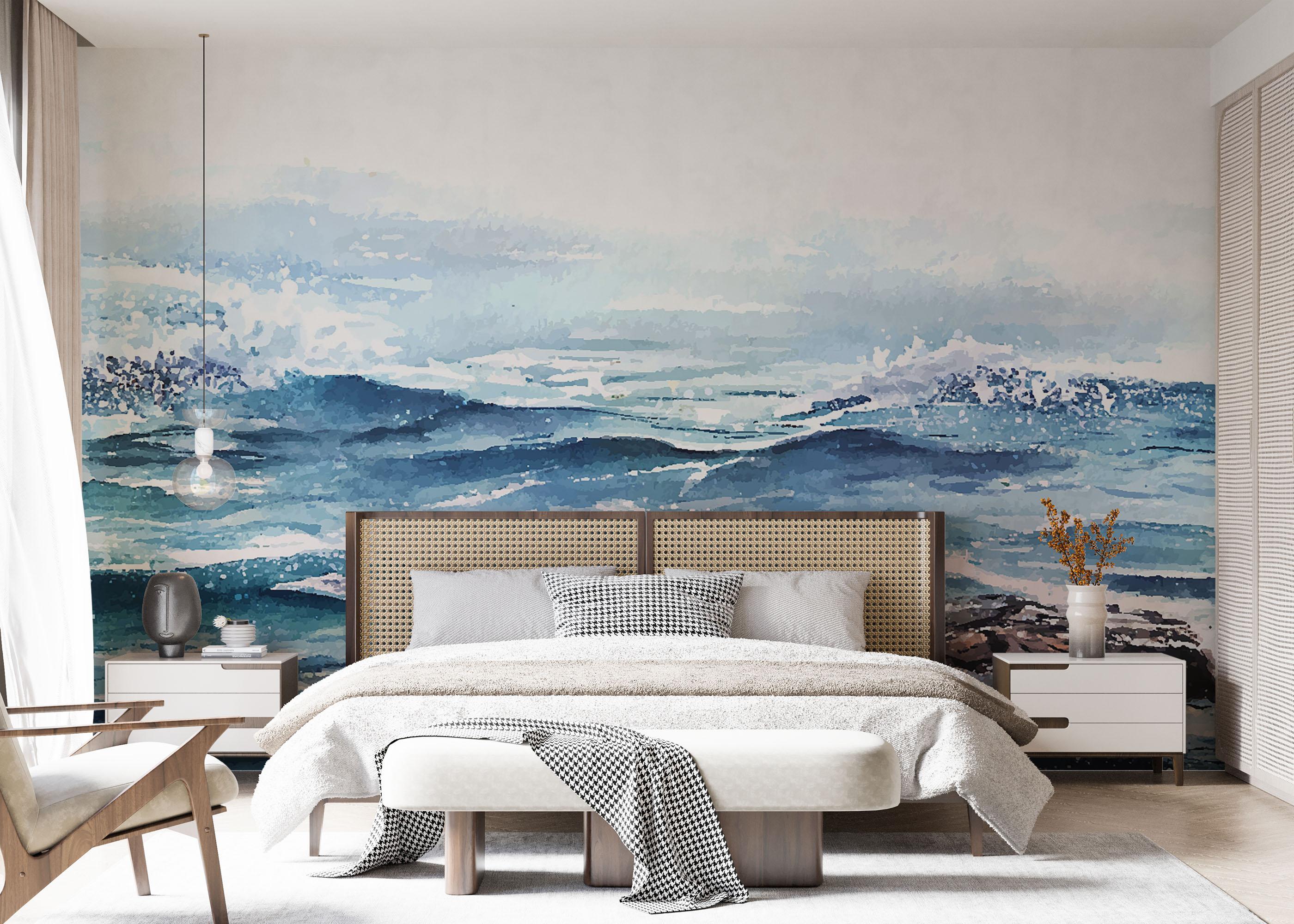 Fototapet Ocean Rock Wave mockup 7