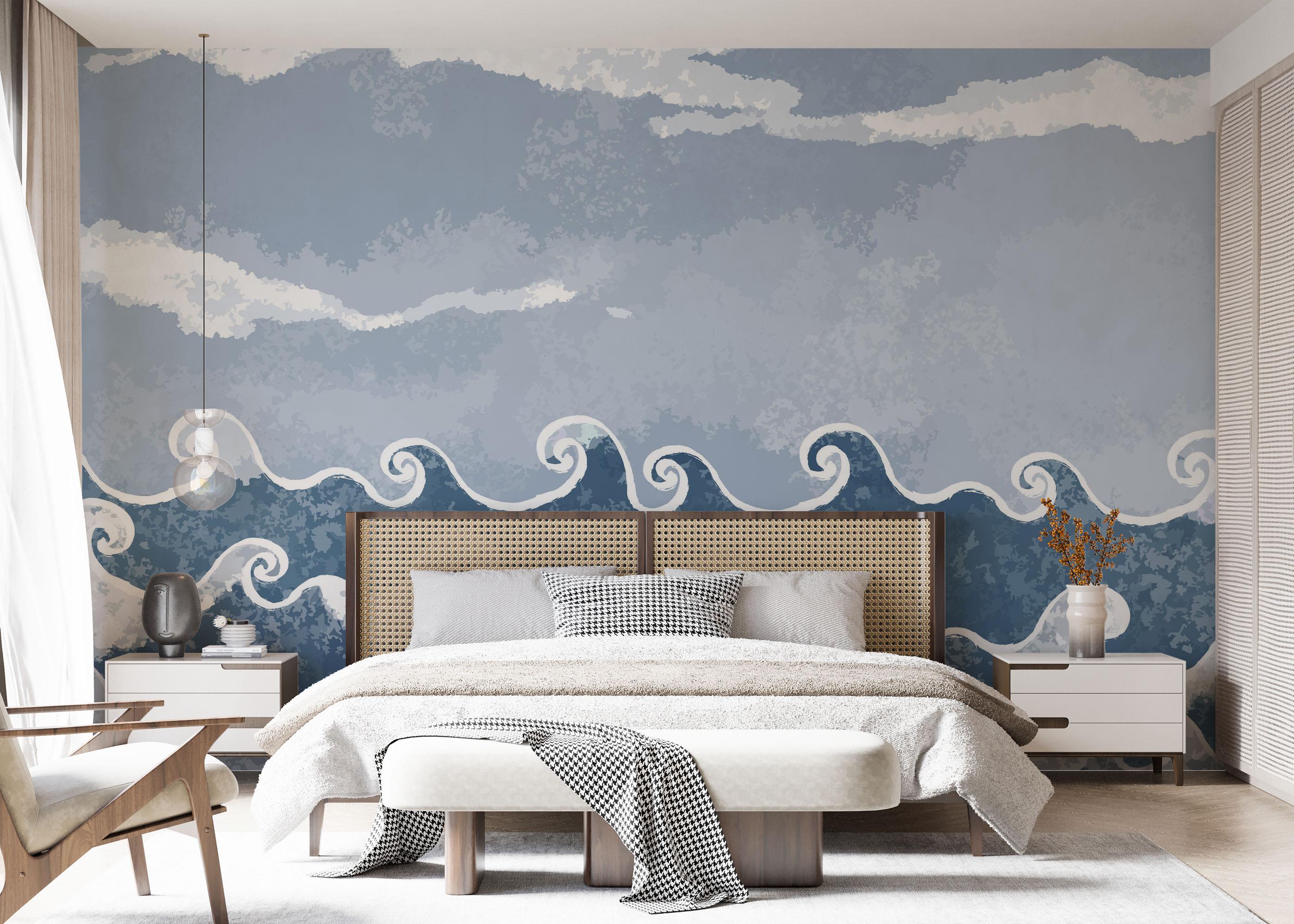 Fototapet Spiral Wave Art mockup 7