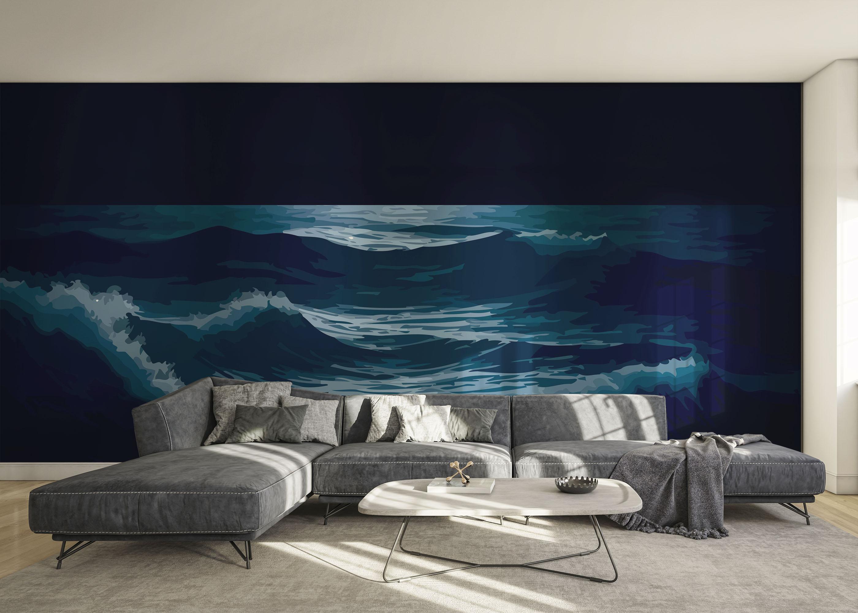 Fototapet Atlantic Ocean Night mockup 0