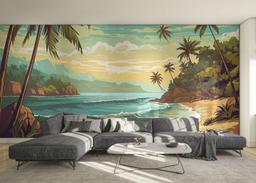 Cartoon Beach Art mockup 0